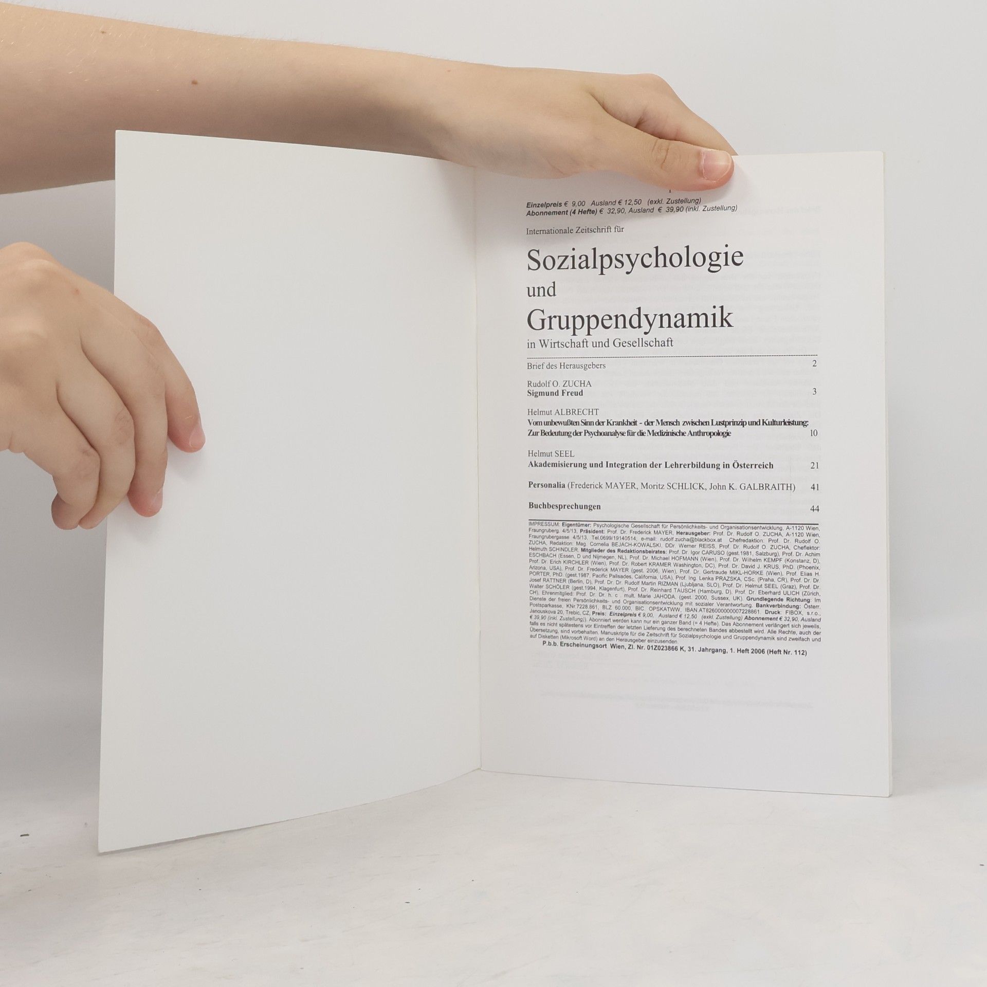 kolektiv Internationale Zeitschrift für Sozialpsychologie und Gruppendynamik in Wirtschaft und Gesellschaft 1/2006