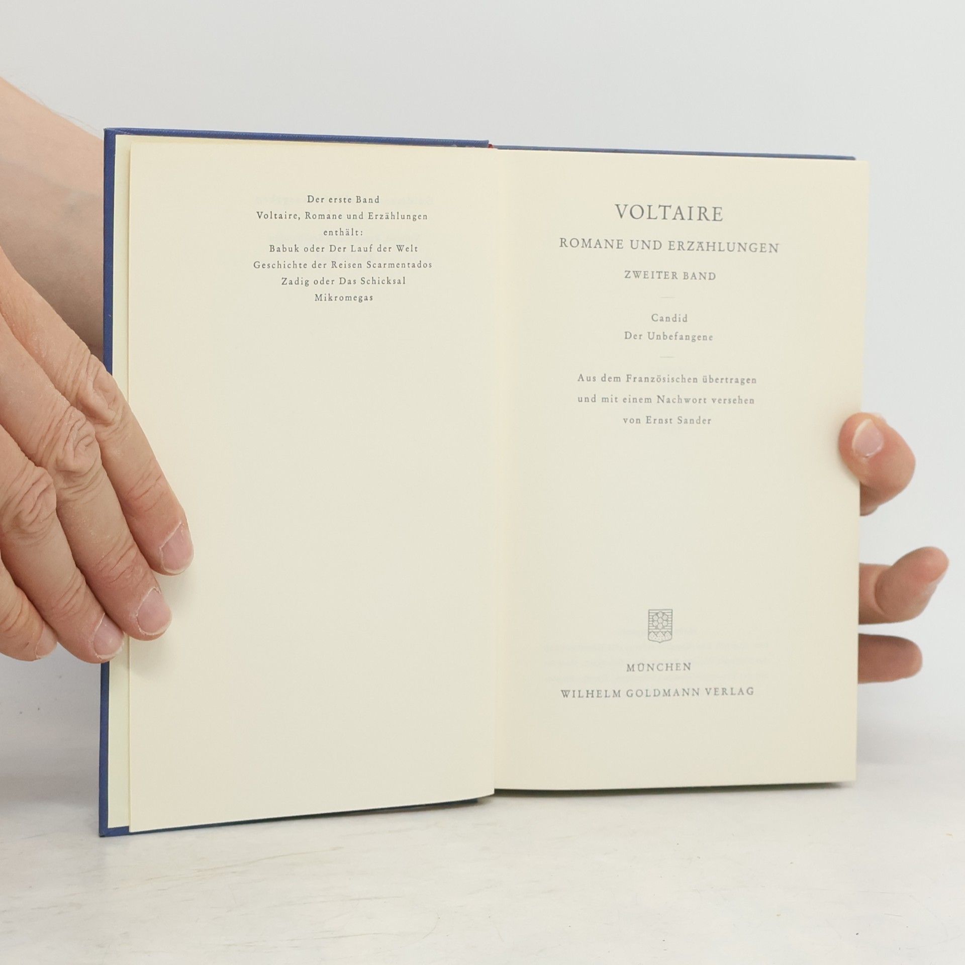 Voltaire Romane und Erzählungen II.