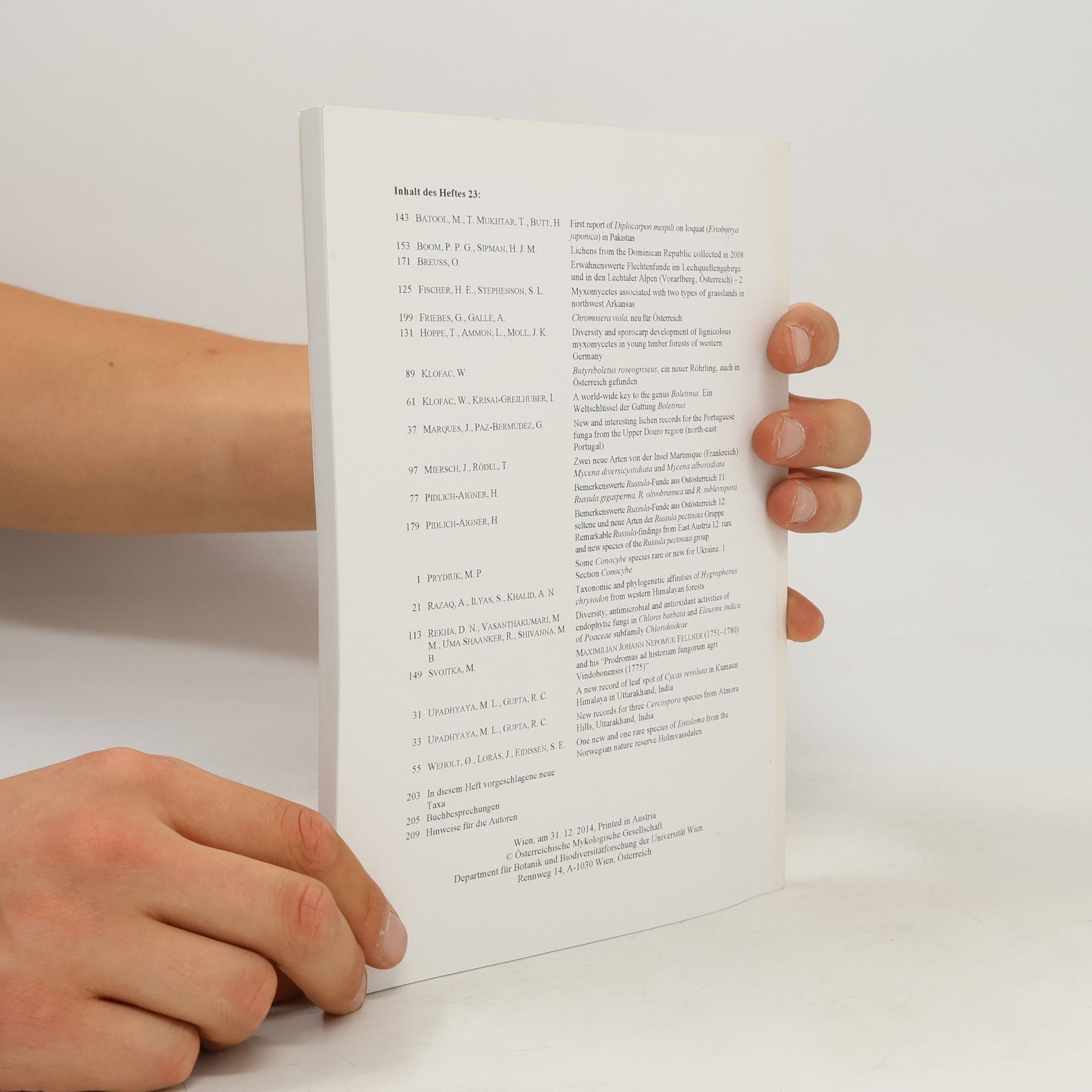 kolektiv Österreichische Zeitschrift für Pilzkunde 23