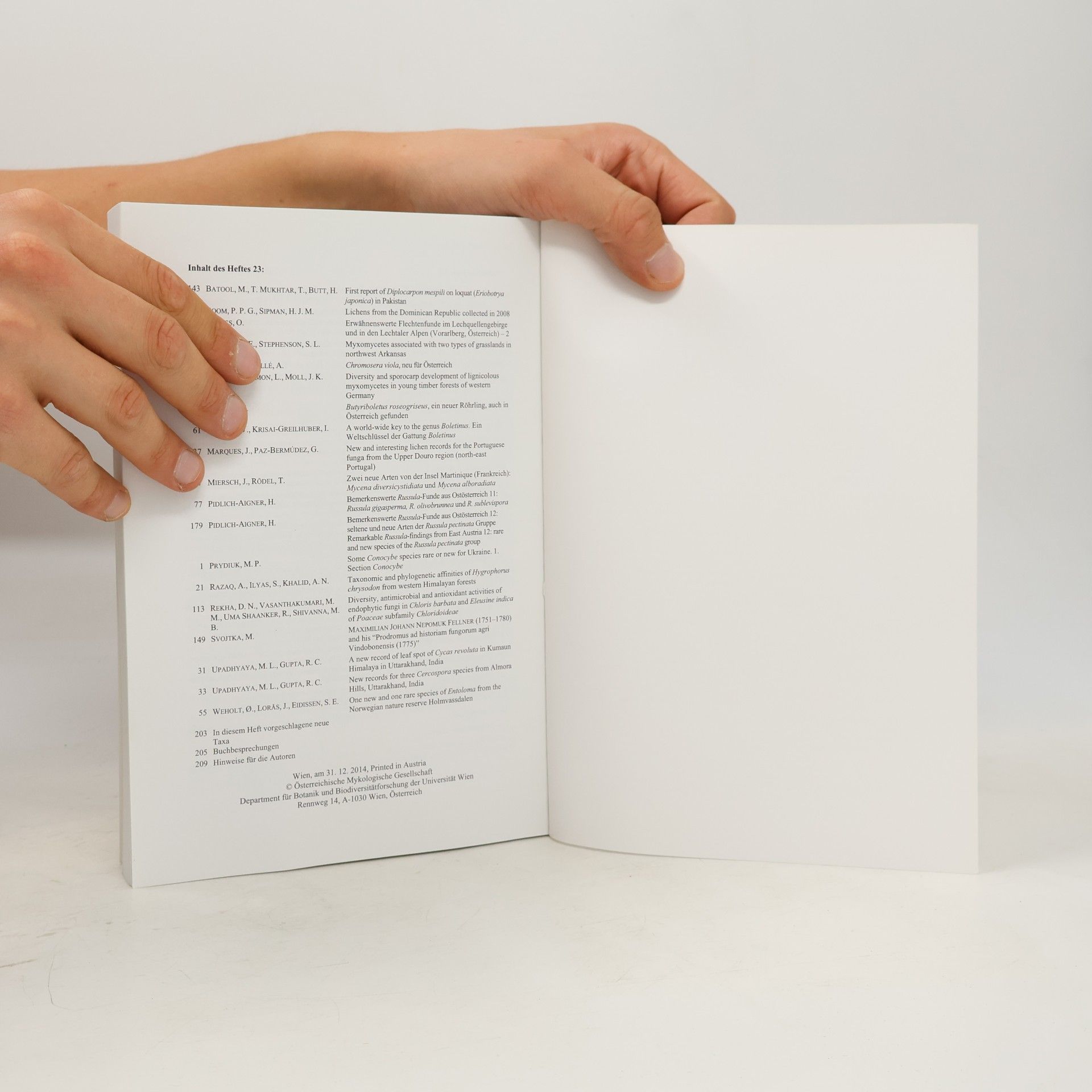 kolektiv Österreichische Zeitschrift für Pilzkunde 23