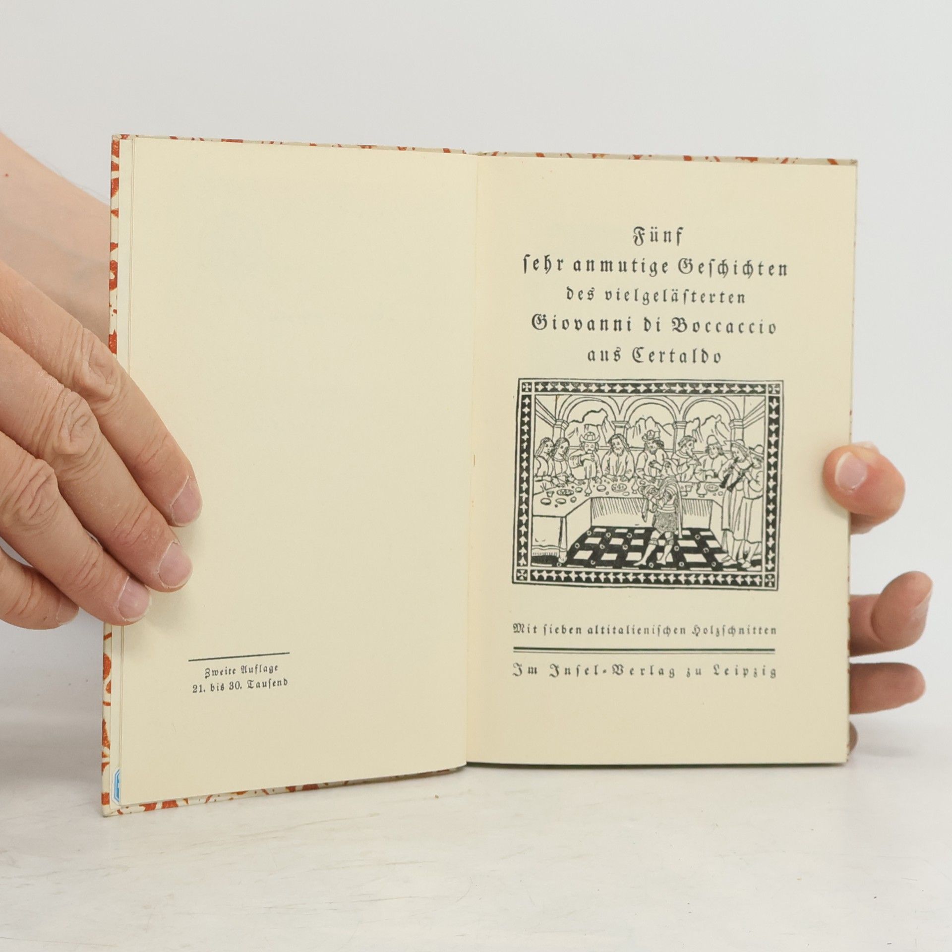 Various authors Fünf sehr anmutige Geschichten des vielgelästerten Giovanni di Boccaccio aus Certaldo