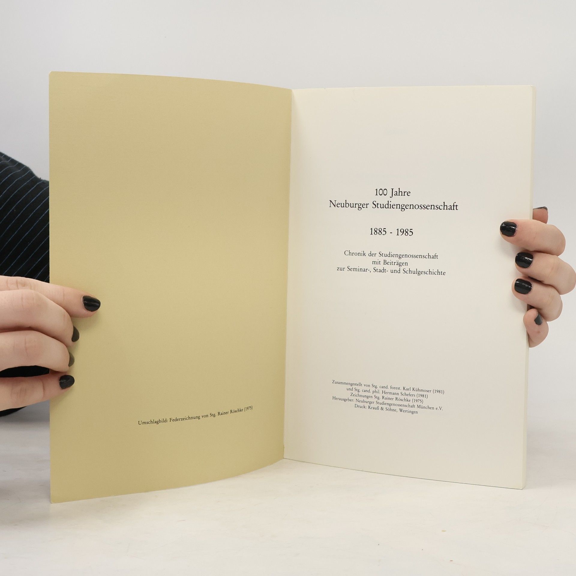 Karl Kühmoser 100 Jahre Neuburger Studiengenossenschaft