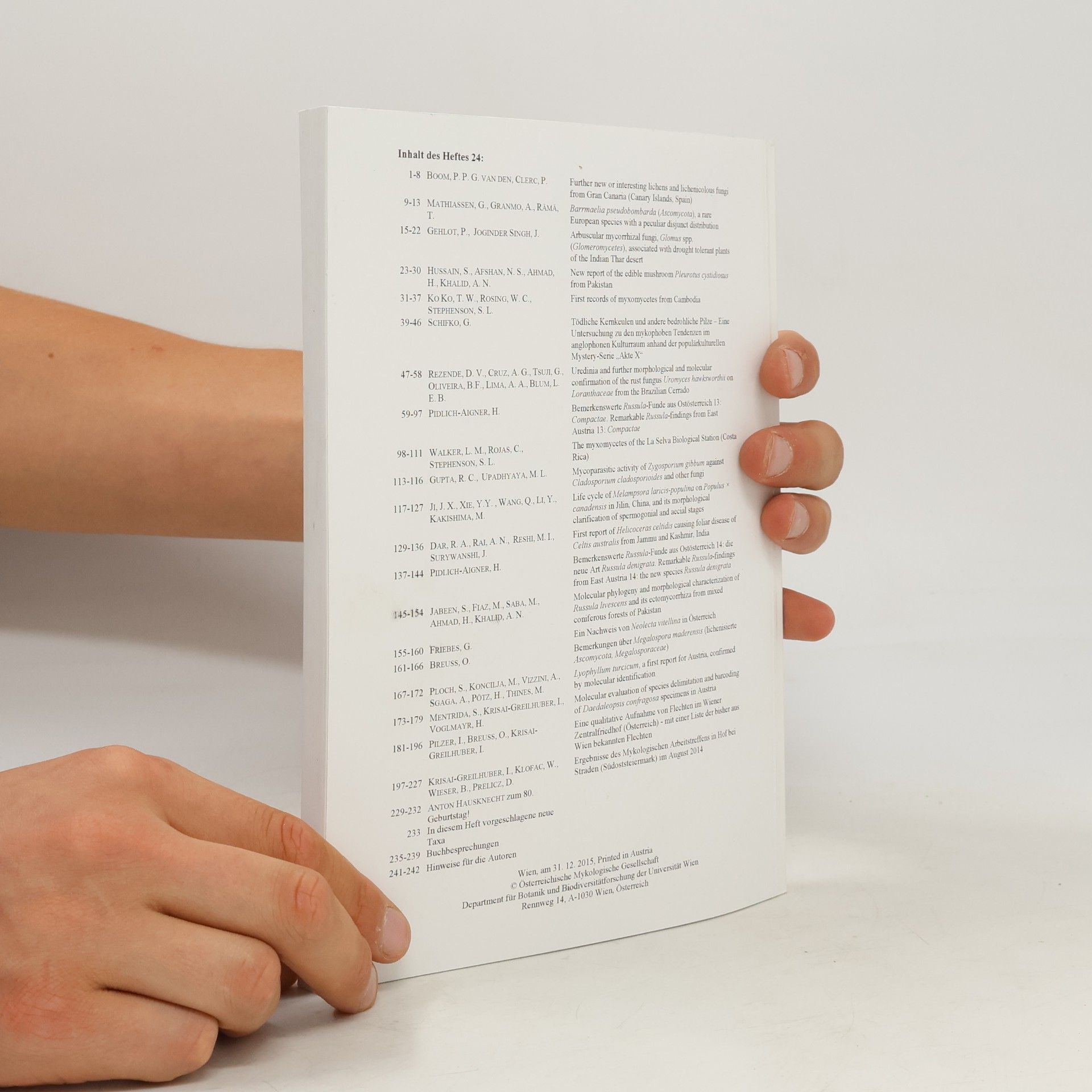 Various authors Österreichische Zeitschift für Pilzkunde 24