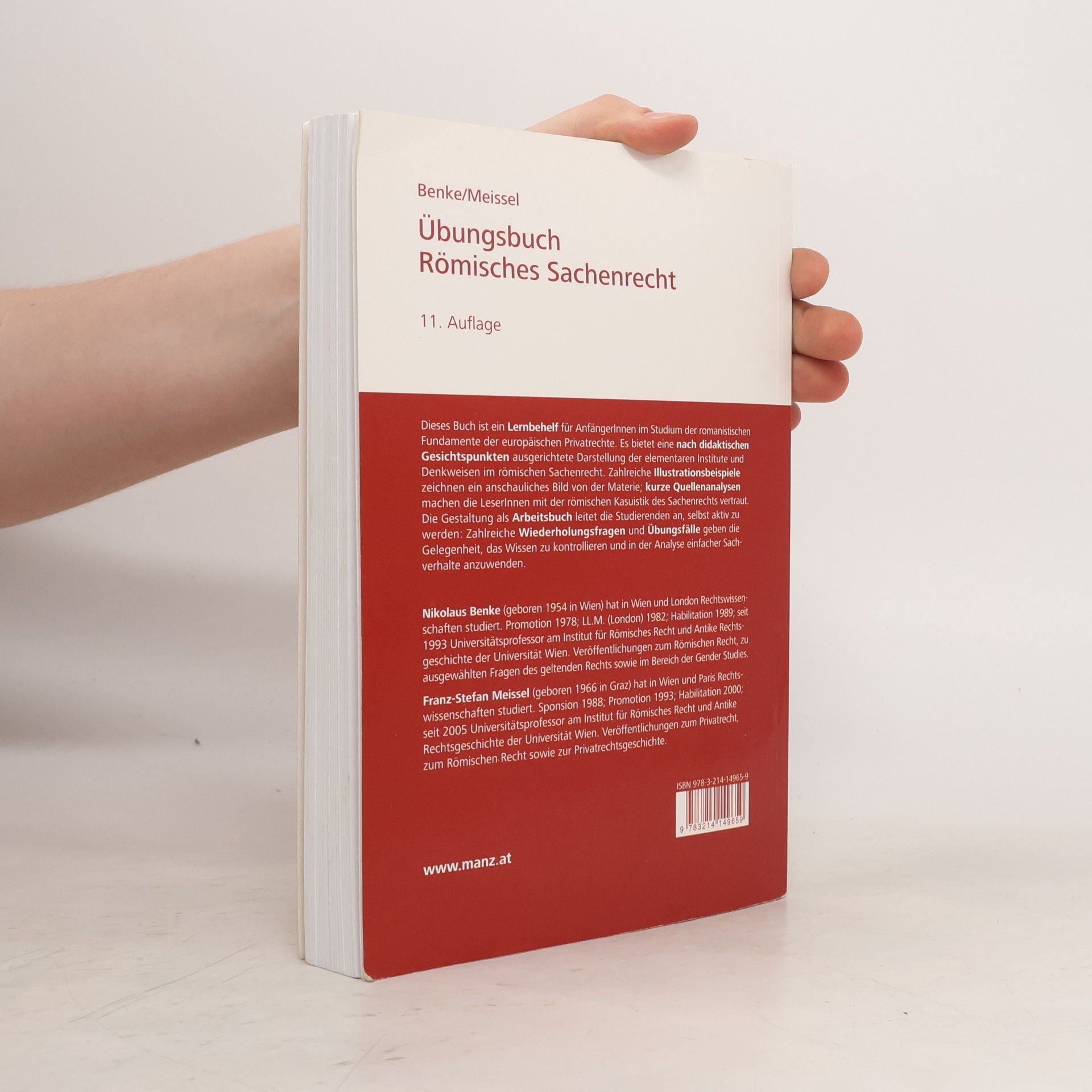 Nikolaus Benke Übungsbuch Römisches Sachenrecht