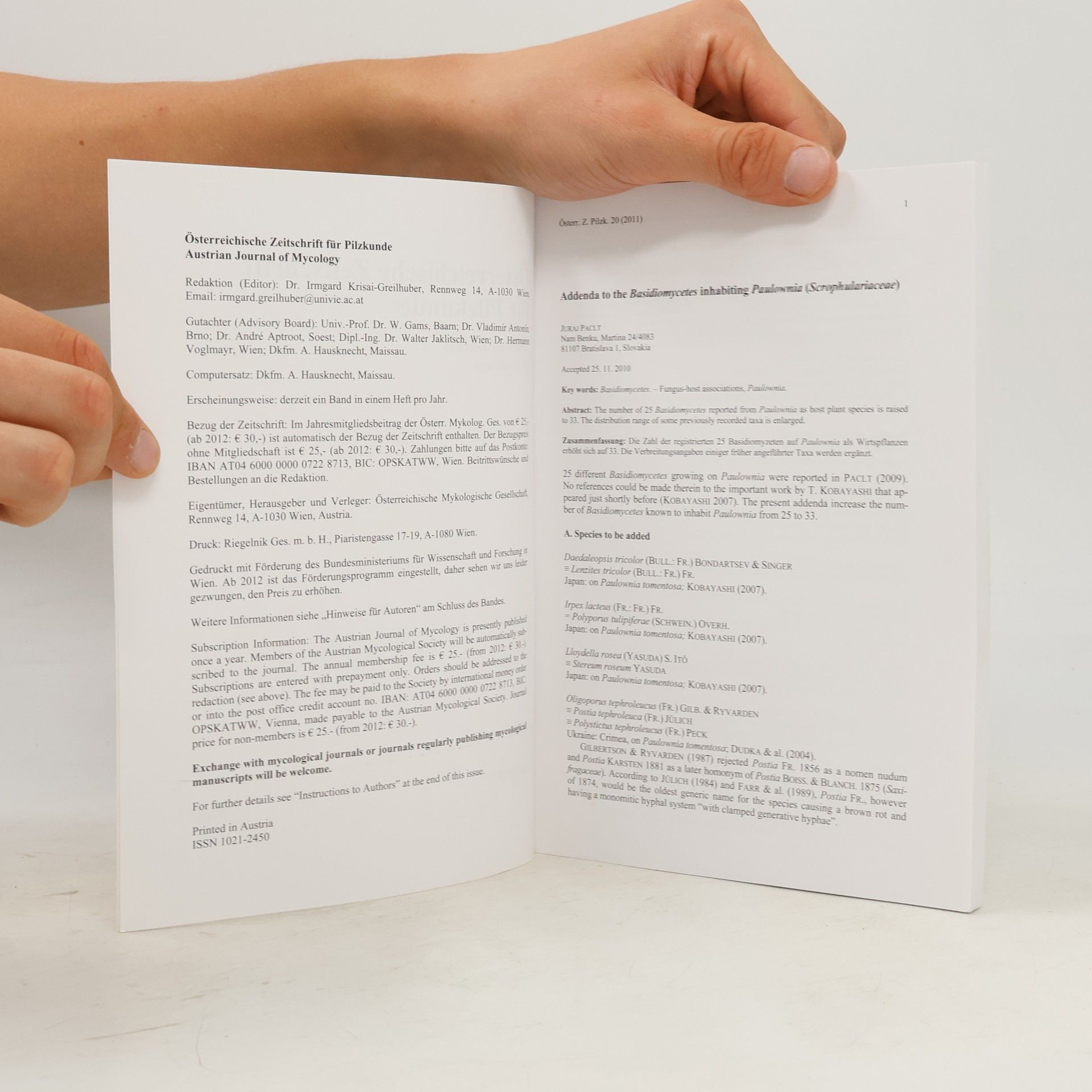 kolektiv Österreichische Zeitschrift für Pilzkunde 20
