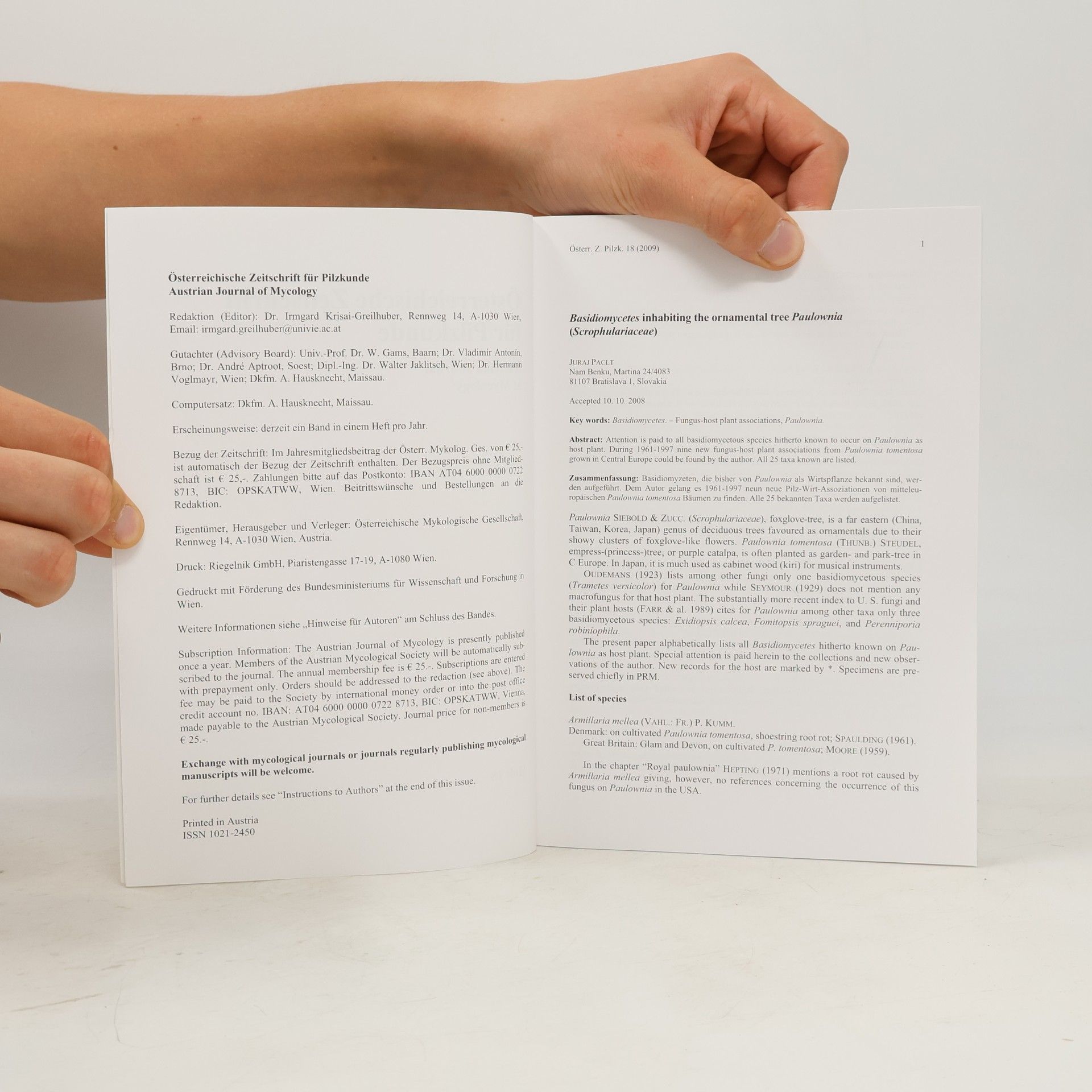 kolektiv Österreichische Zeitschrift für Pilzkunde 18