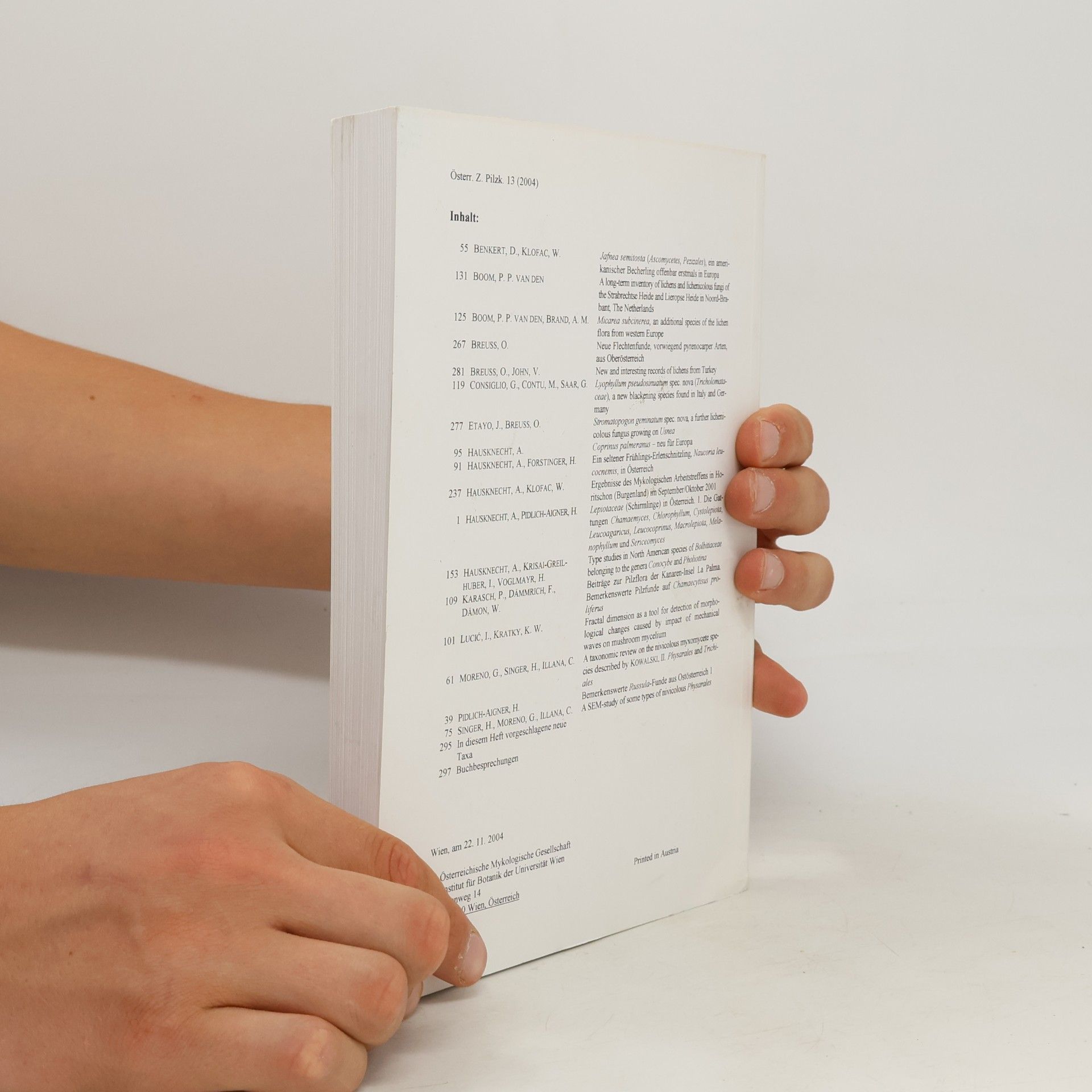 kolektiv Österreichische Zeitschrift für Pilzkunde 13