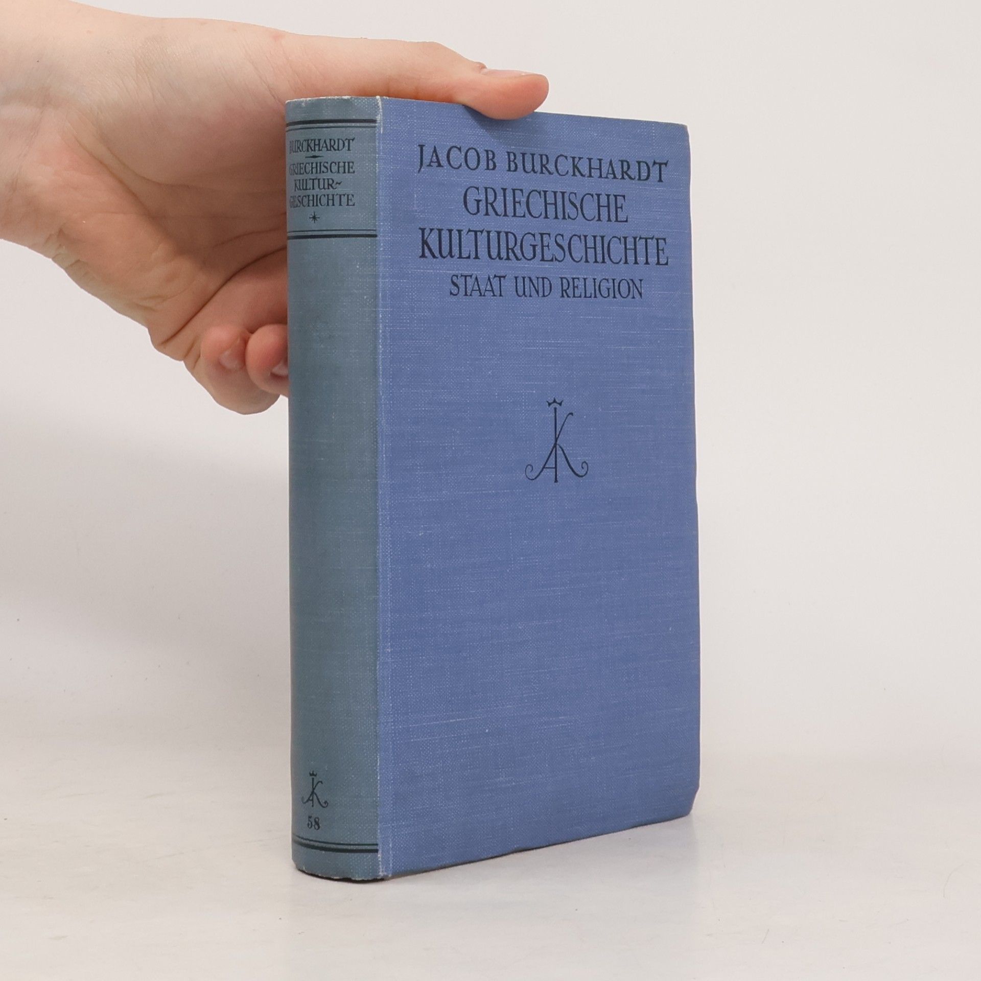 Jacob Burckhardt Griechische Kulturgeschichte
