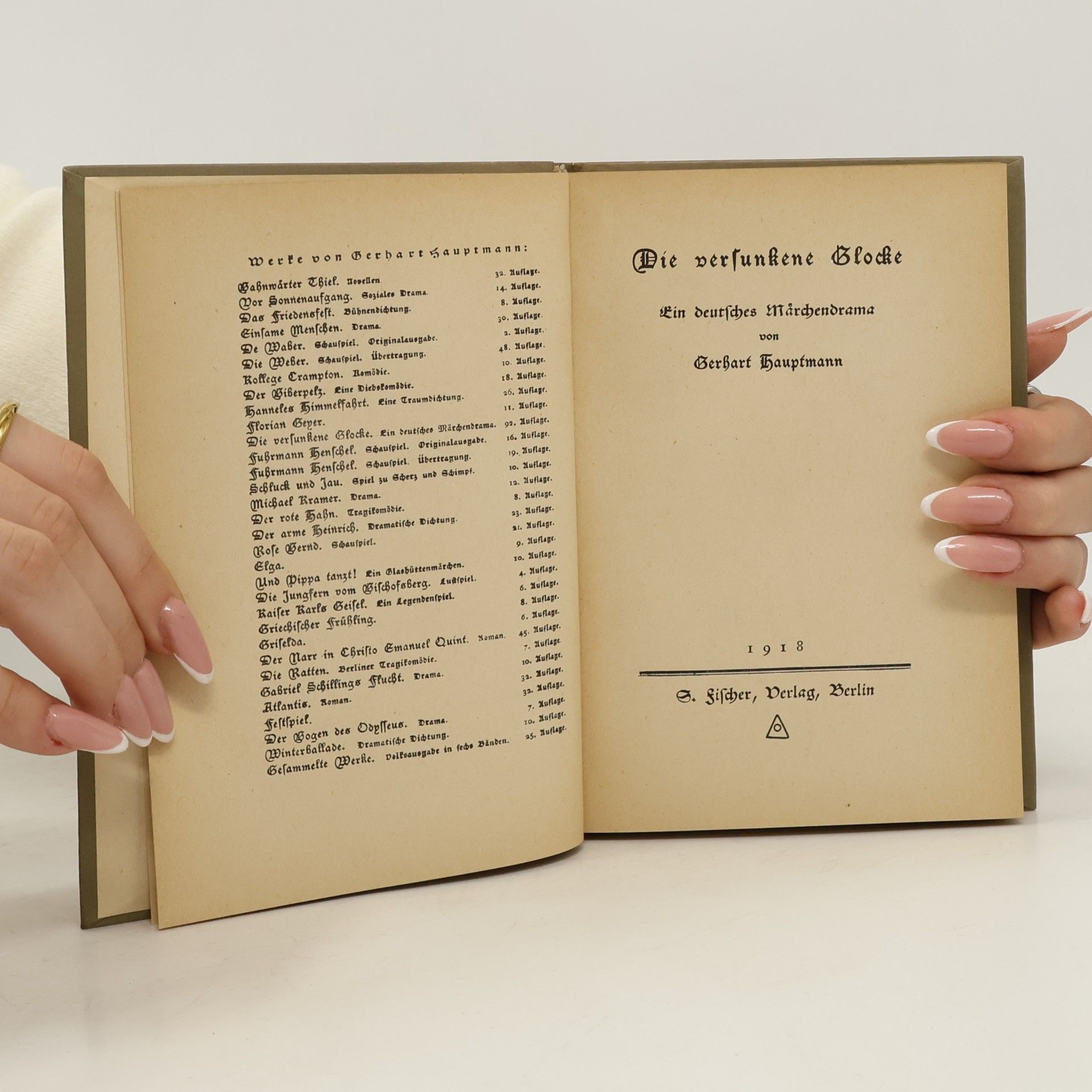 Gerhart Hauptmann Die versunkene Glocke