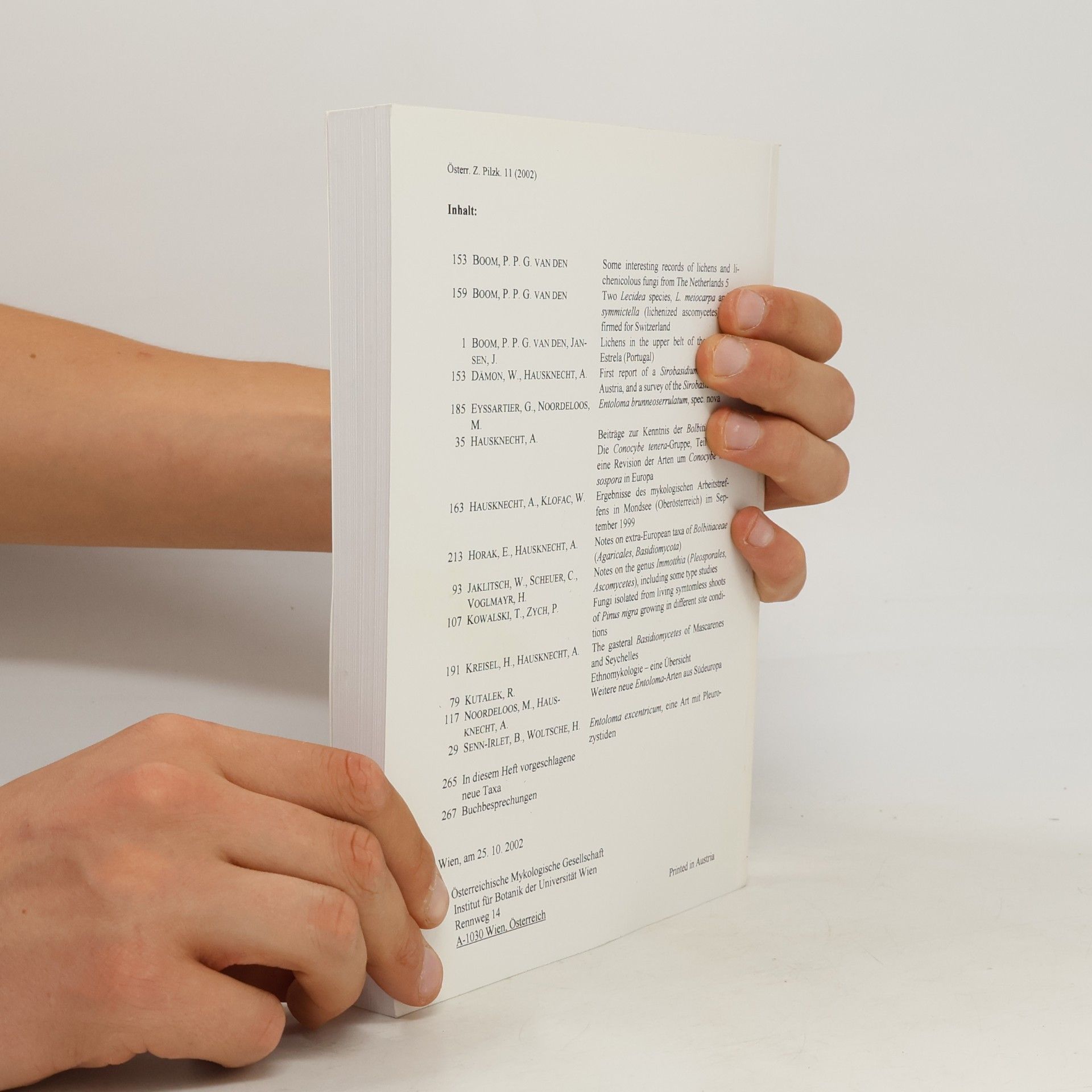 kolektiv Österreichische Zeitschrift für Pilzkunde 11
