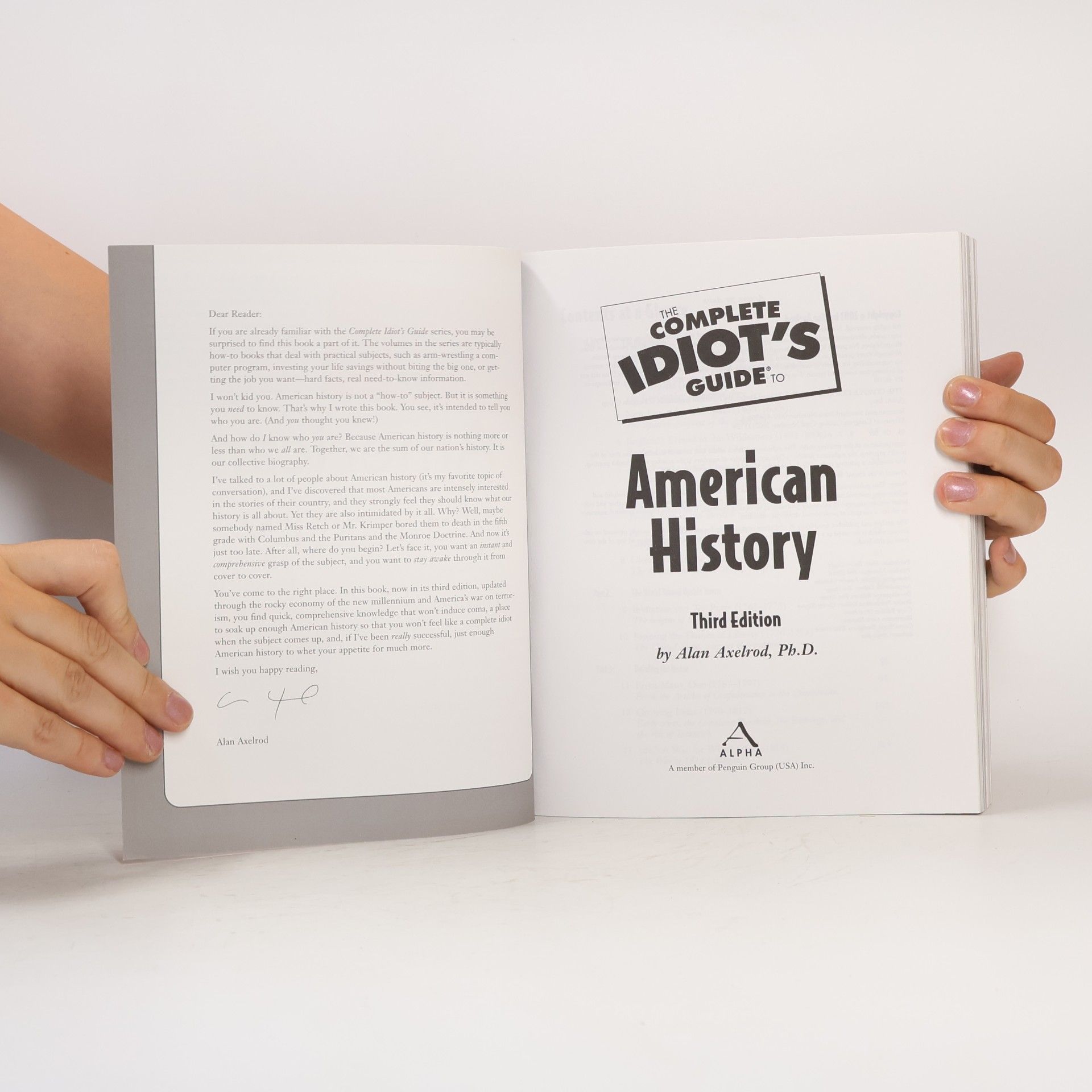 Alan Axelrod, Ph.D. The Complete Idiot's Guide to American History