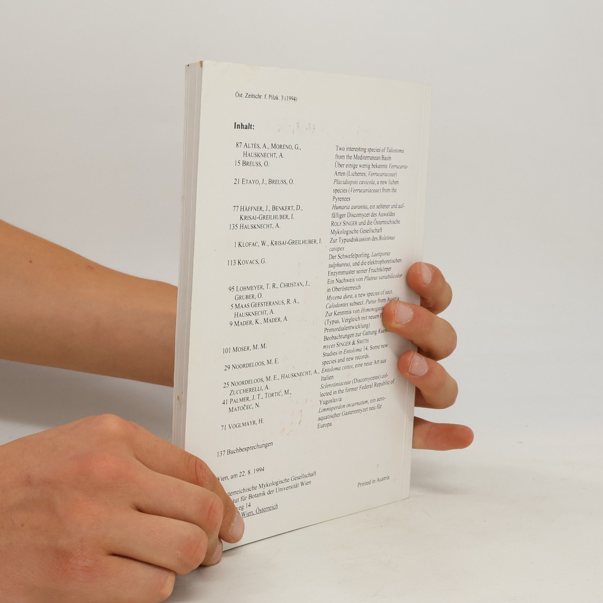 kolektiv Österreichische Zeitschrift für Pilzkunde 3