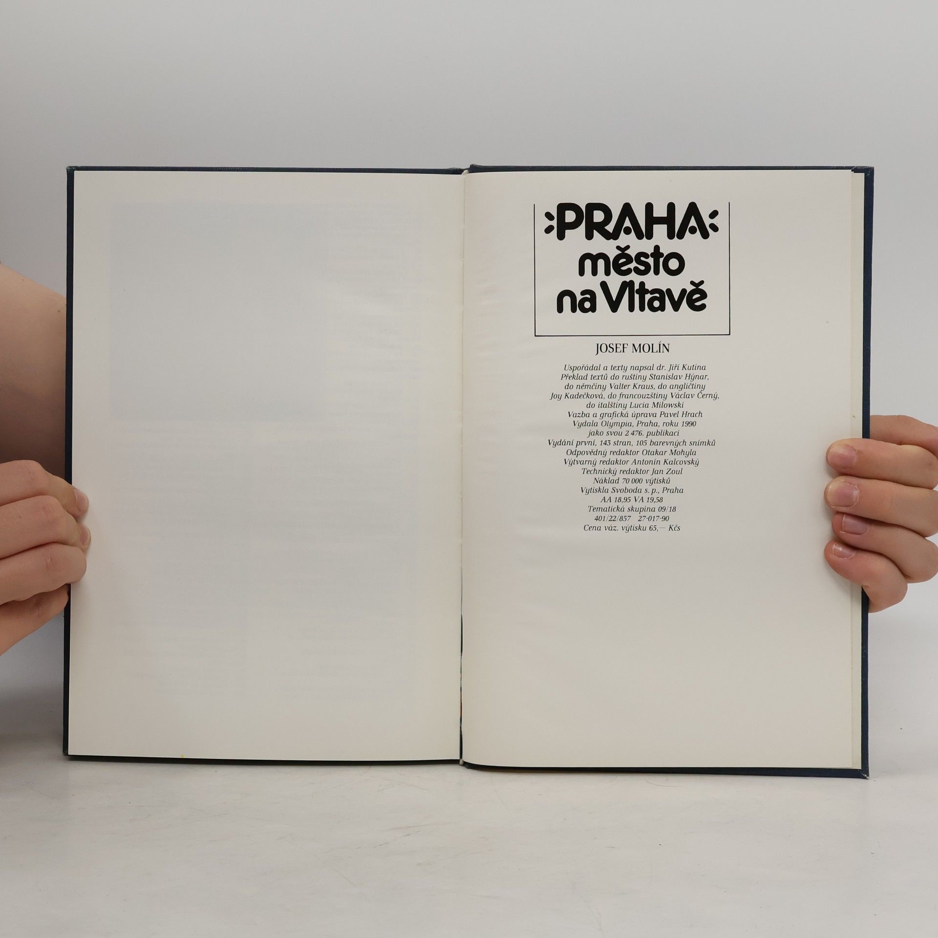 Josef Molín Praha. Město na Vltavě