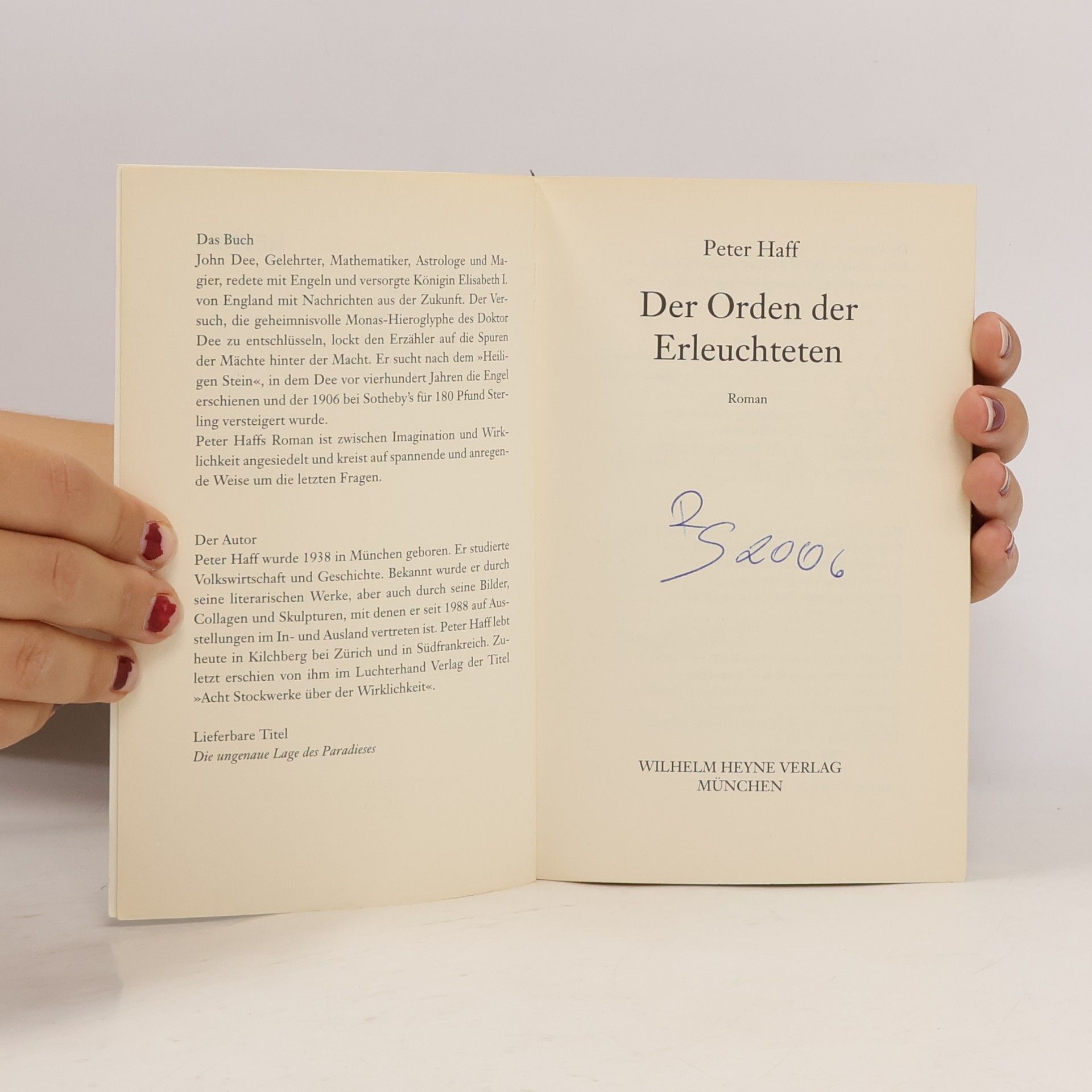 Peter R. Haff Der Orden der Erleuchteten. Roman