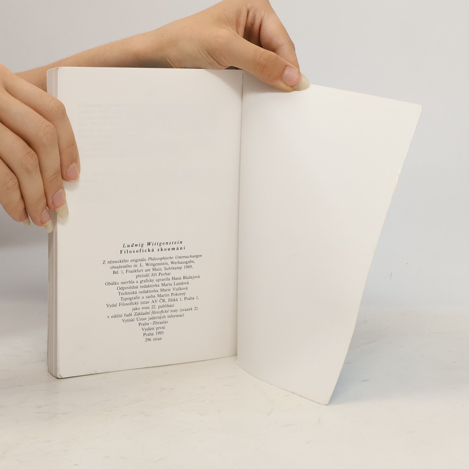 Ludwig Wittgenstein Filosofická zkoumání. Základní filosofické texty