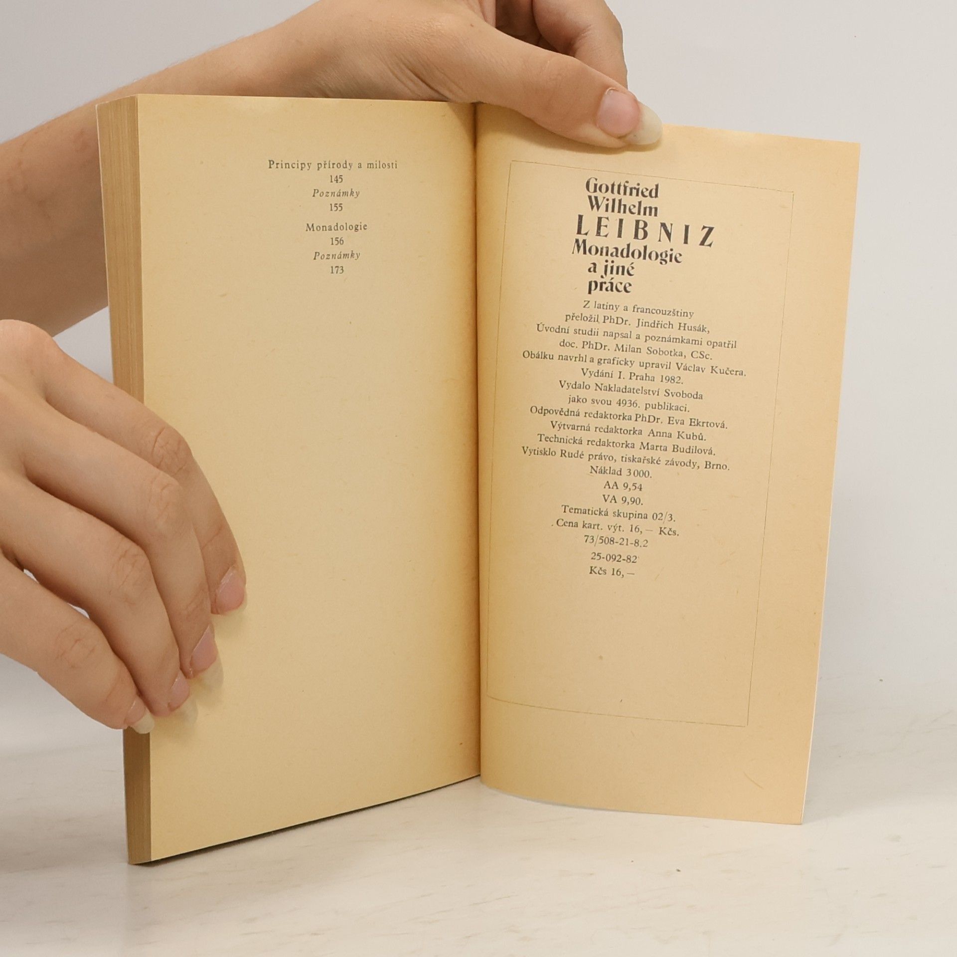 Gottfried Wilhelm Leibniz Monadologie a jiné práce