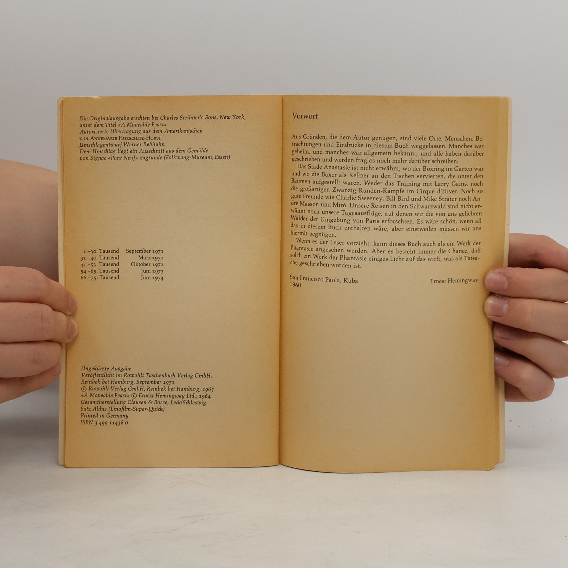 Ernest Hemingway Paris - Ein Fest fürs Leben