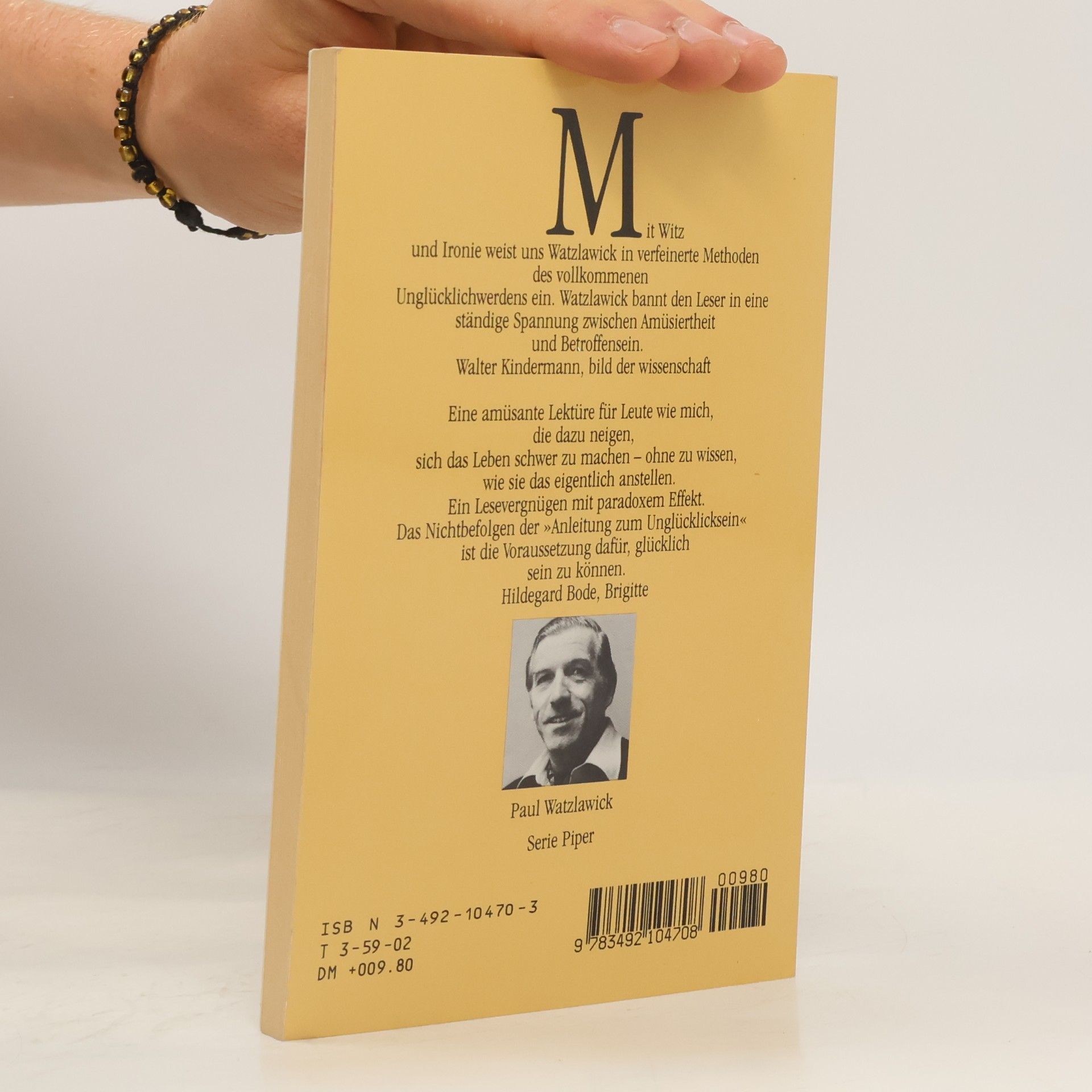 Paul Watzlawick Anleitung zum Unglücklichsein