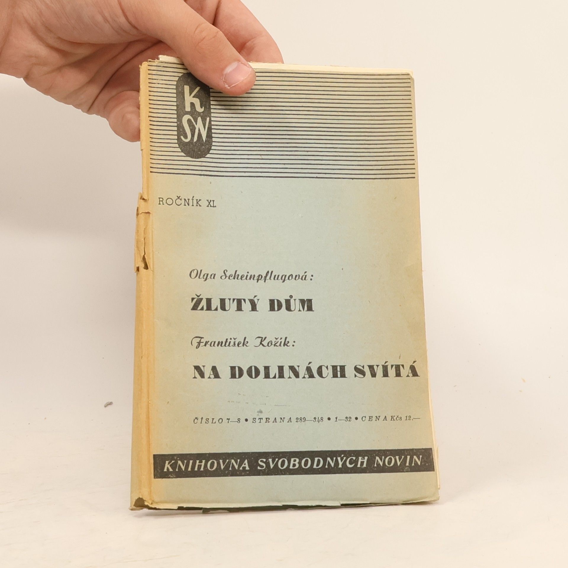 Olga Scheinpflugová Žlutý dům - strana 289-349 / Na dolinách svítá - strana 1-32