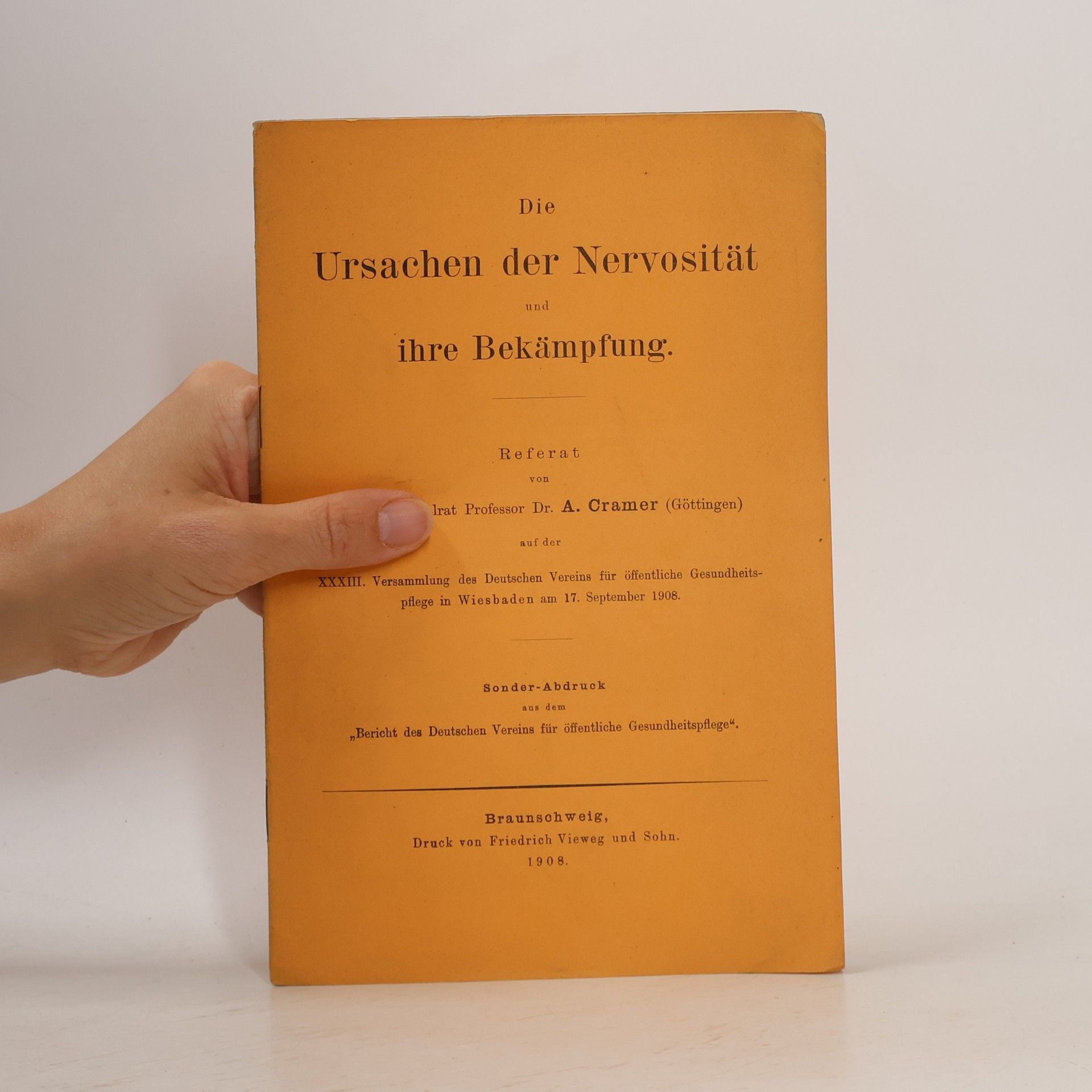A. Cramer Die Ursachen der Nervosität ihre Bekämpfung