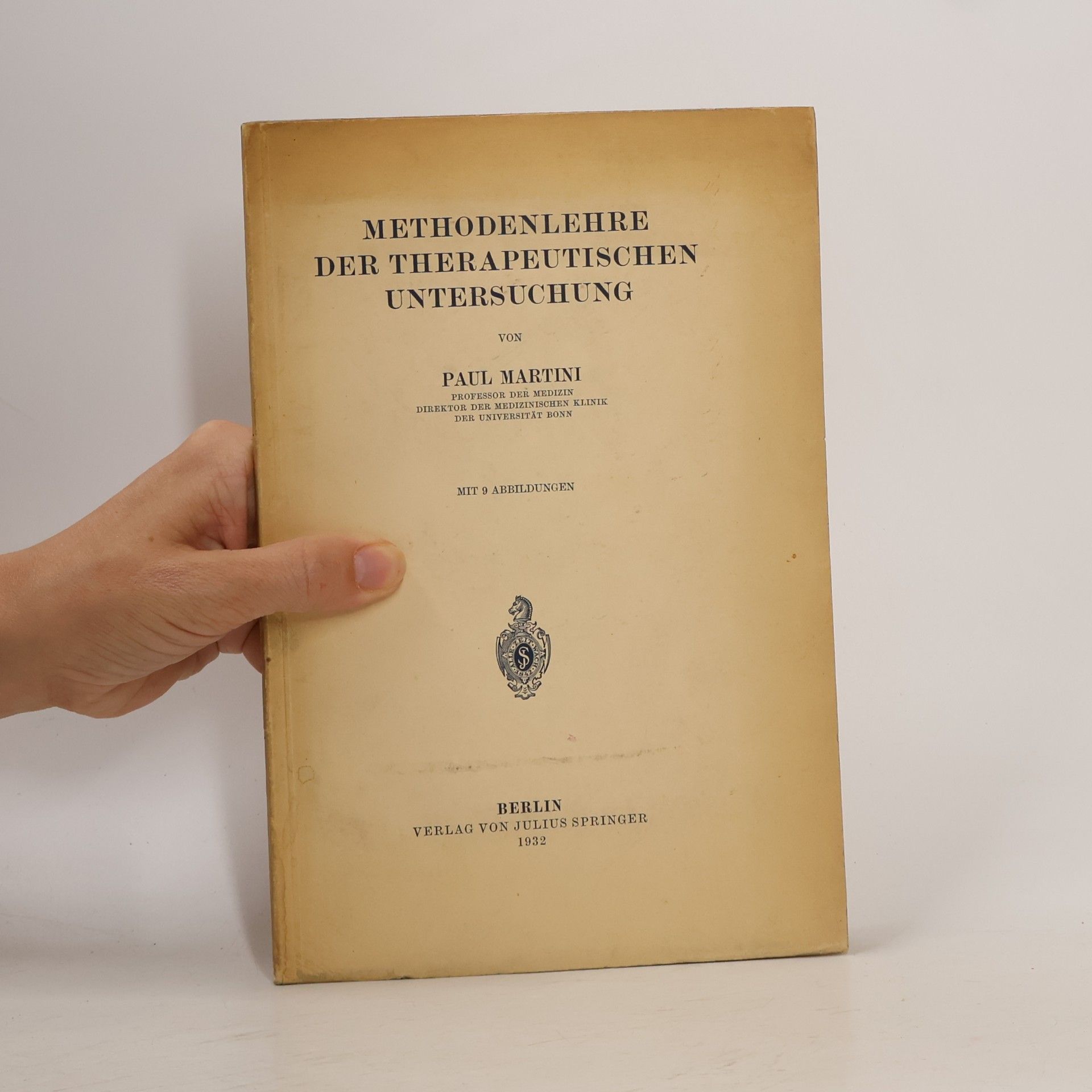 Paul Martini Methodenlehre der Therapeutischen Untersuchung