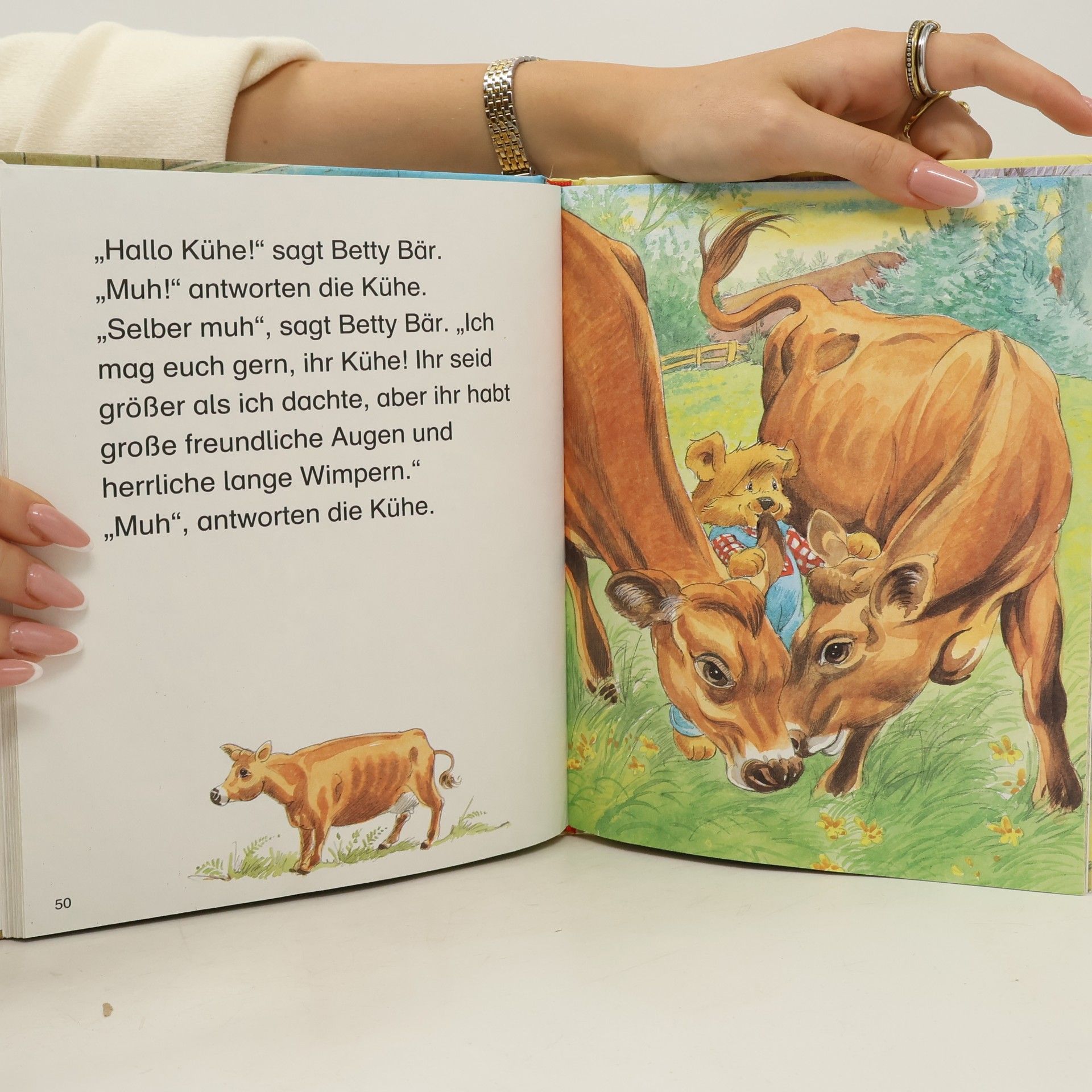 Gill Davies Lesespass mit Teddy Bär