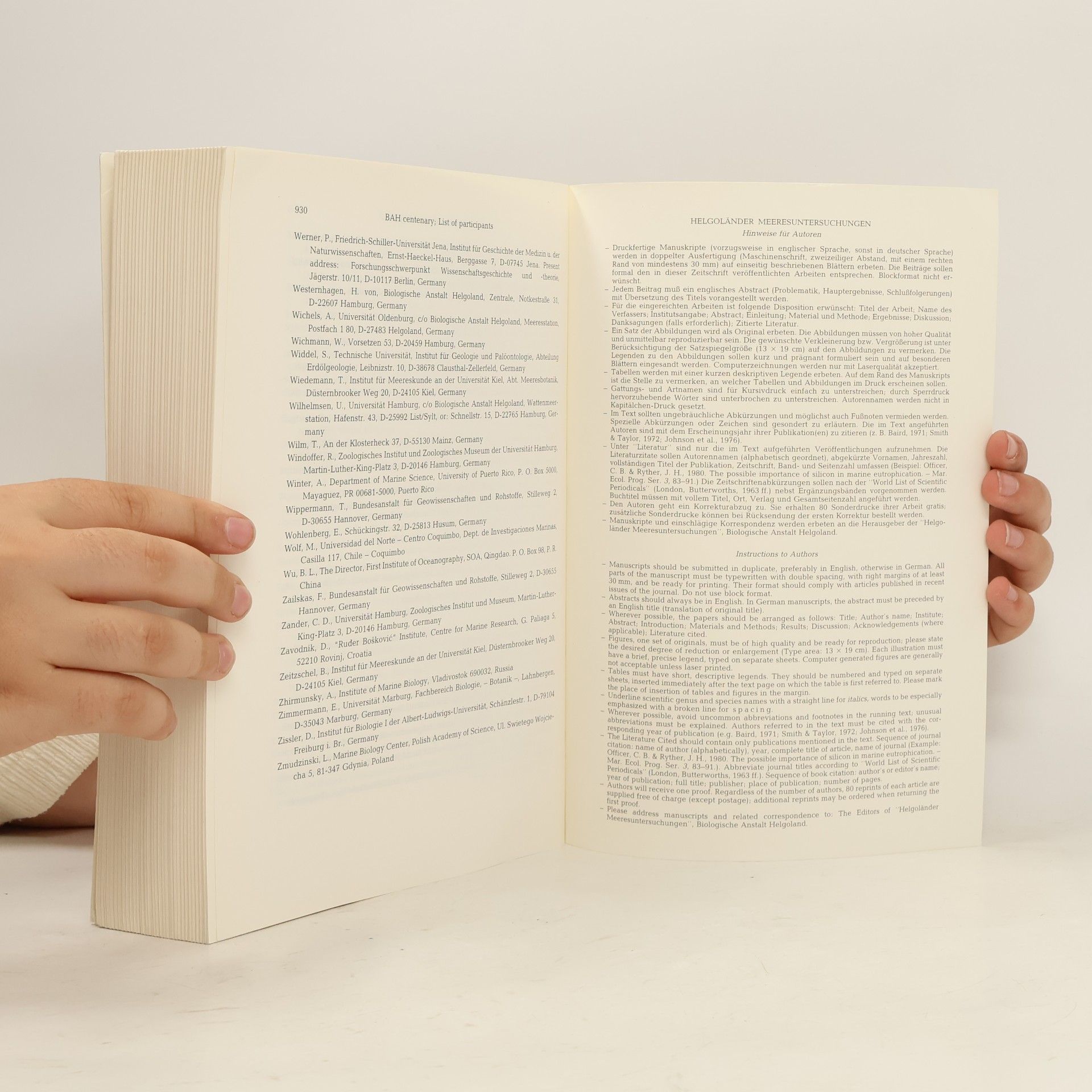 Autorenkollektiv Helgoländer Meeresuntersuchungen 49