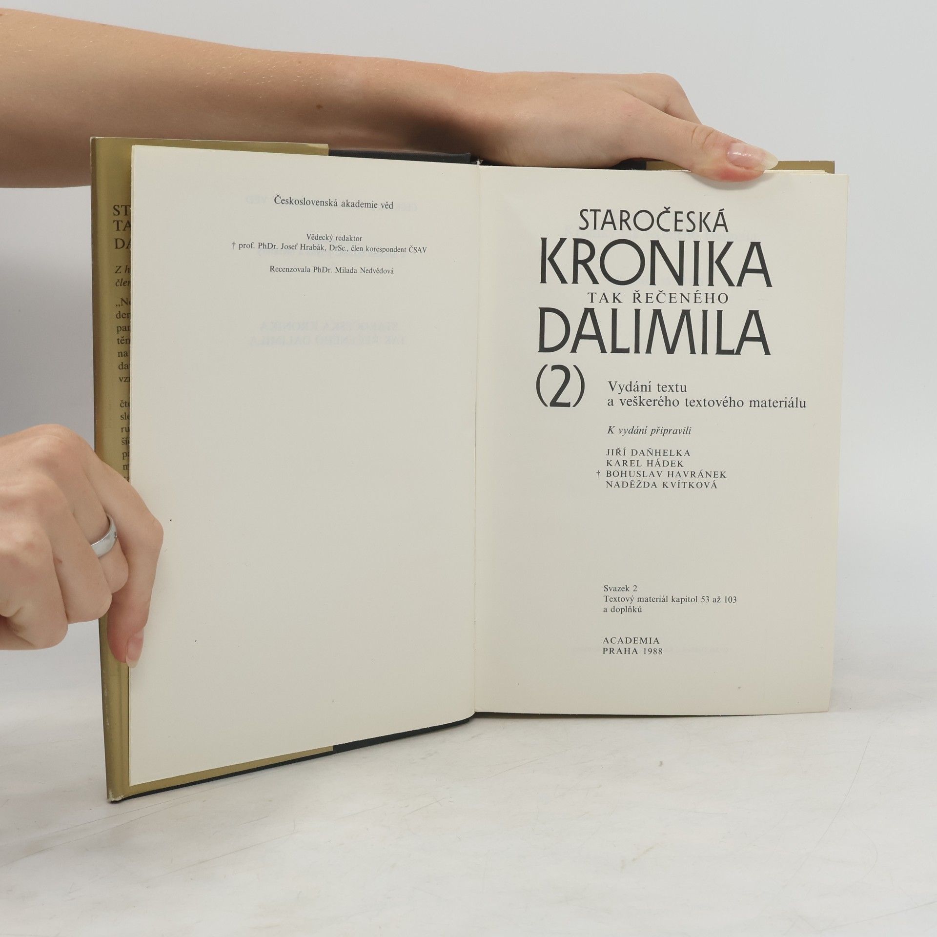 Jiří Daňhelka Staročeská kronika tak řečeného Dalimila 2.