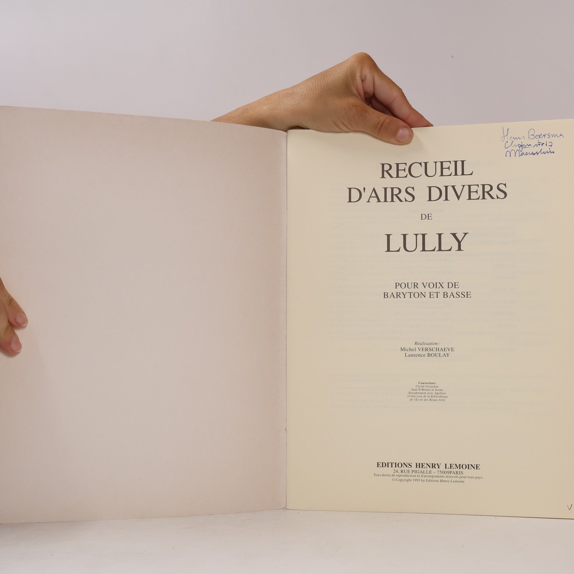 Autores varios Recueil d'airs divers de Lully