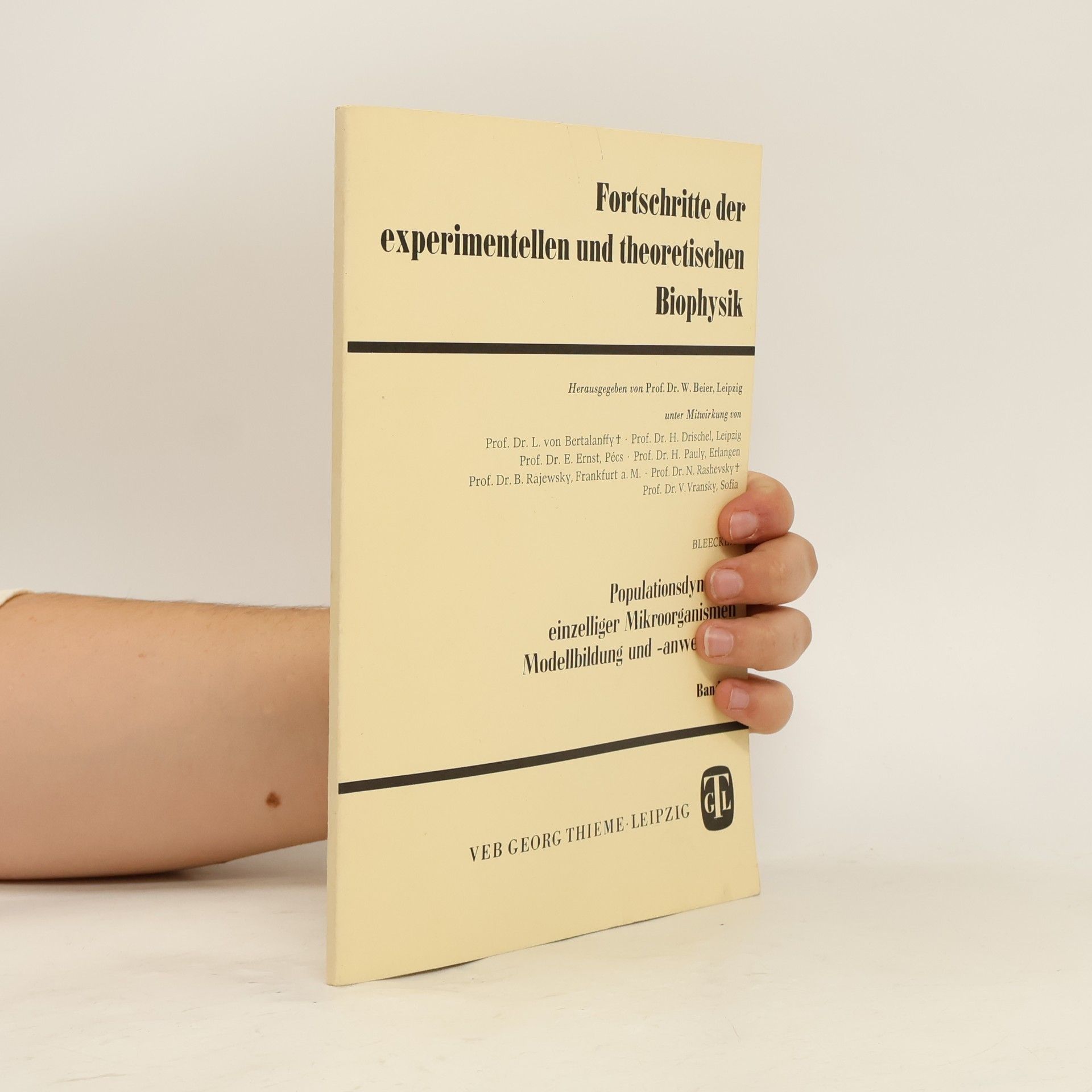 Erwin Kahrig Fortschritte der experimentellen und theoretischen Biophysik 23