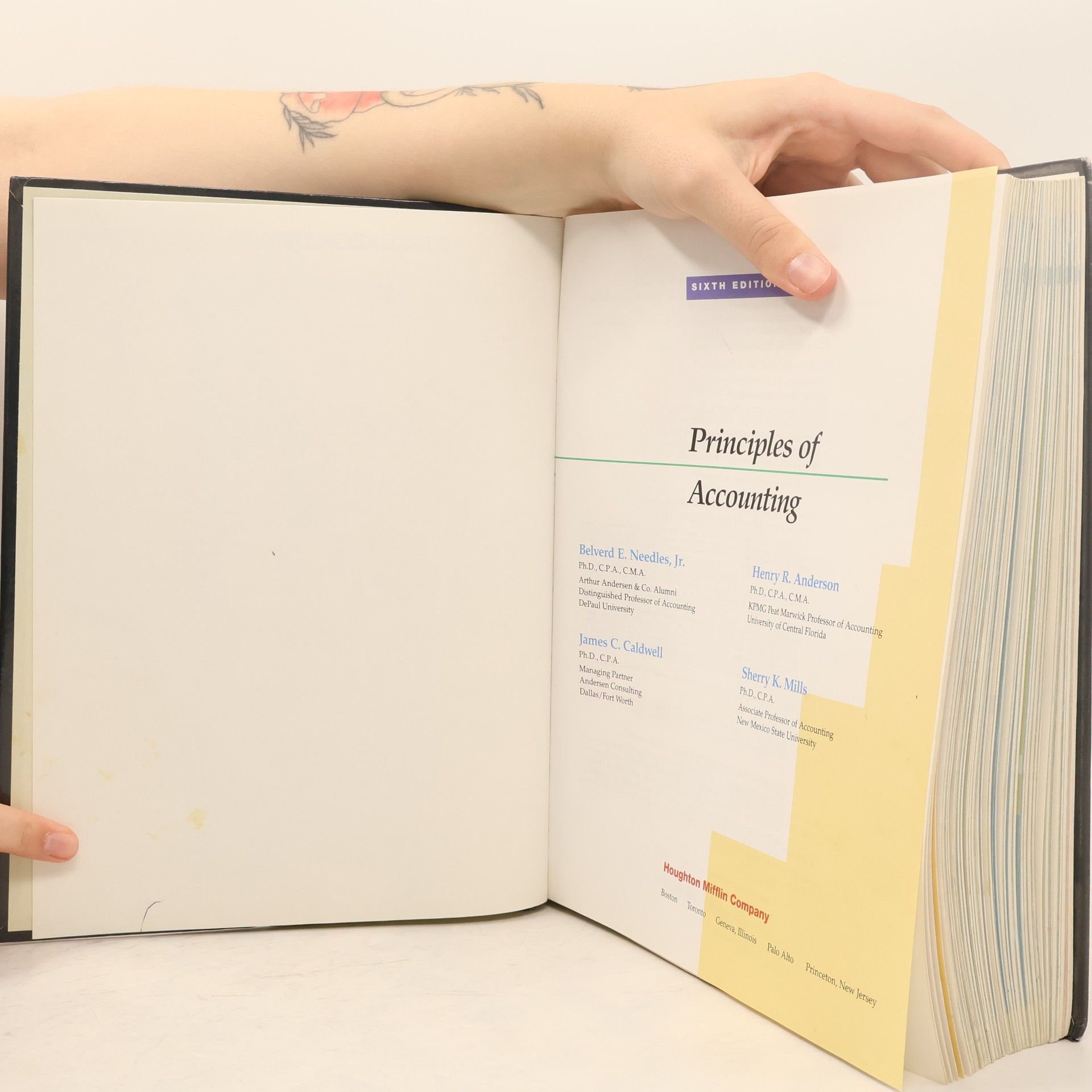 Belverd E. Needles Principles of Accounting - Sixth Edition