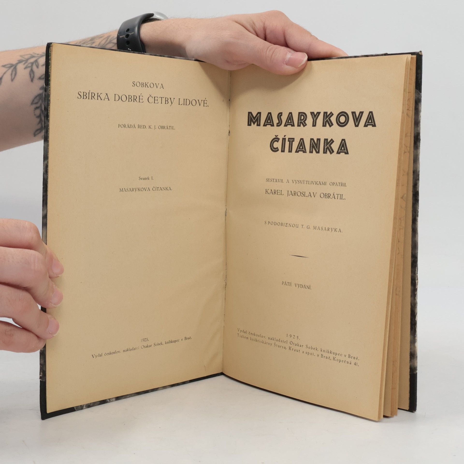 Karel Jaroslav Obrátil Masarykova čítanka