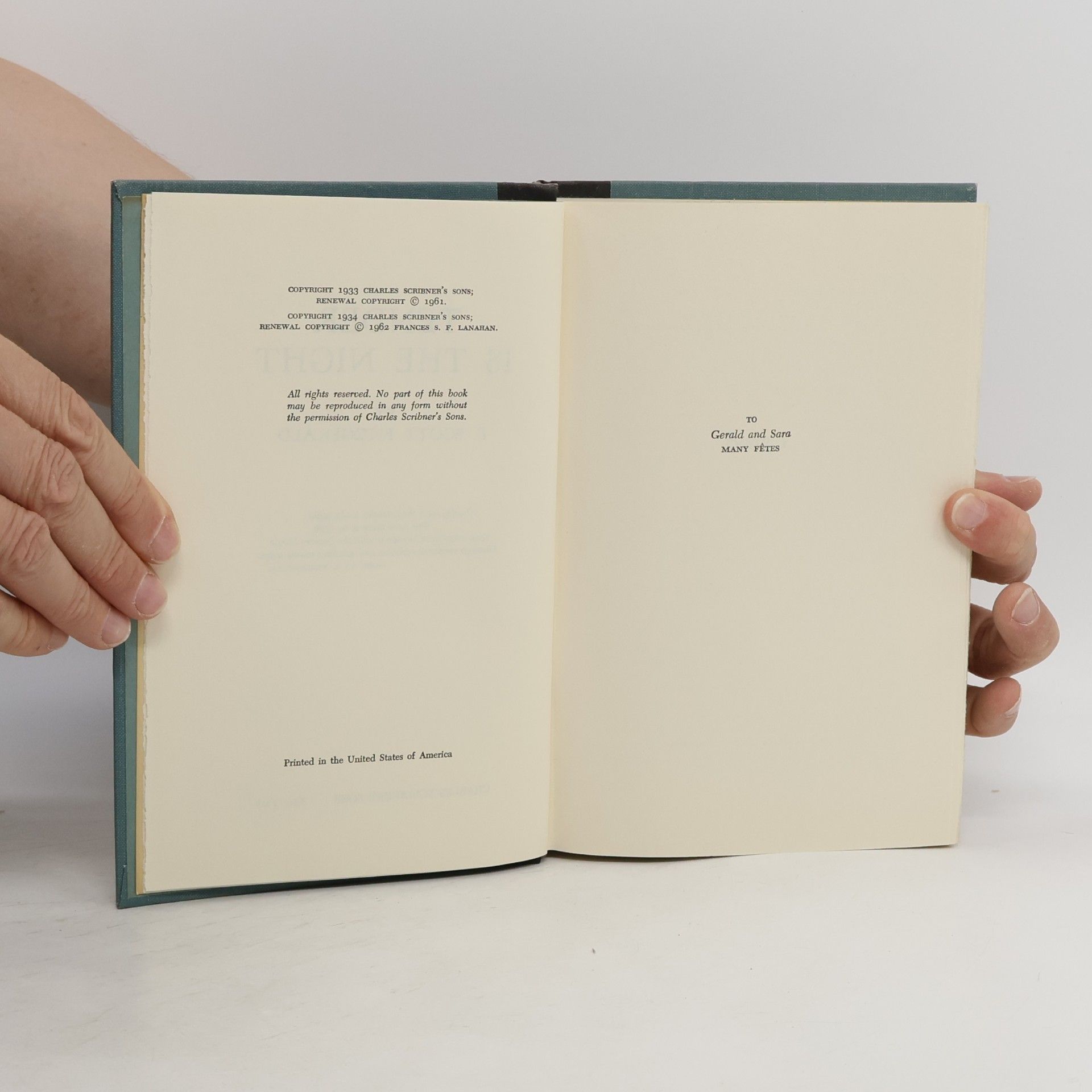 Francis Scott Fitzgerald Tender Is the Night