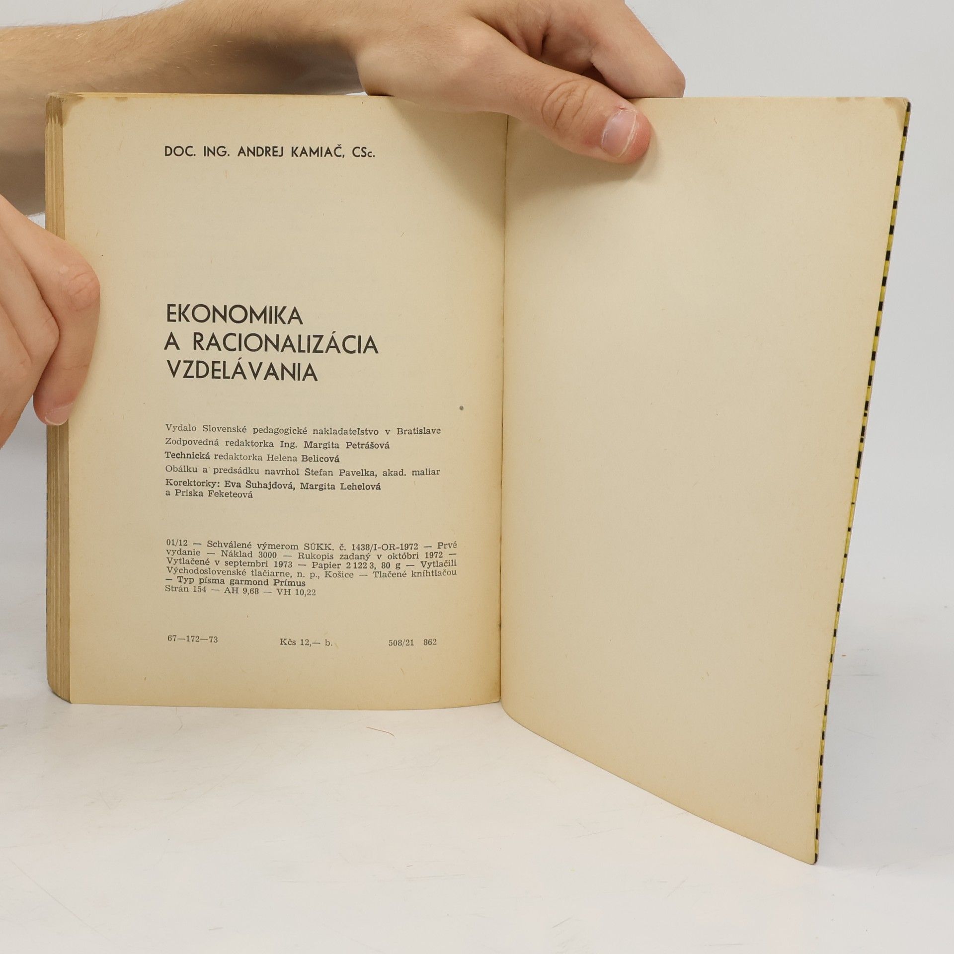 Andrej Kamiač Ekonomika a racionalizácia vzdelávania
