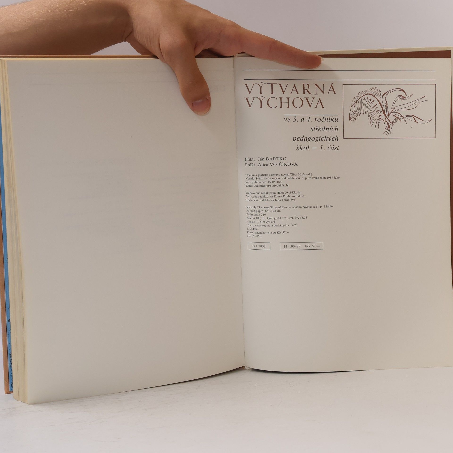 Ján Bartko Výtvarná výchova ve 3. a 4. ročníku středních pedagogických škol 1. část