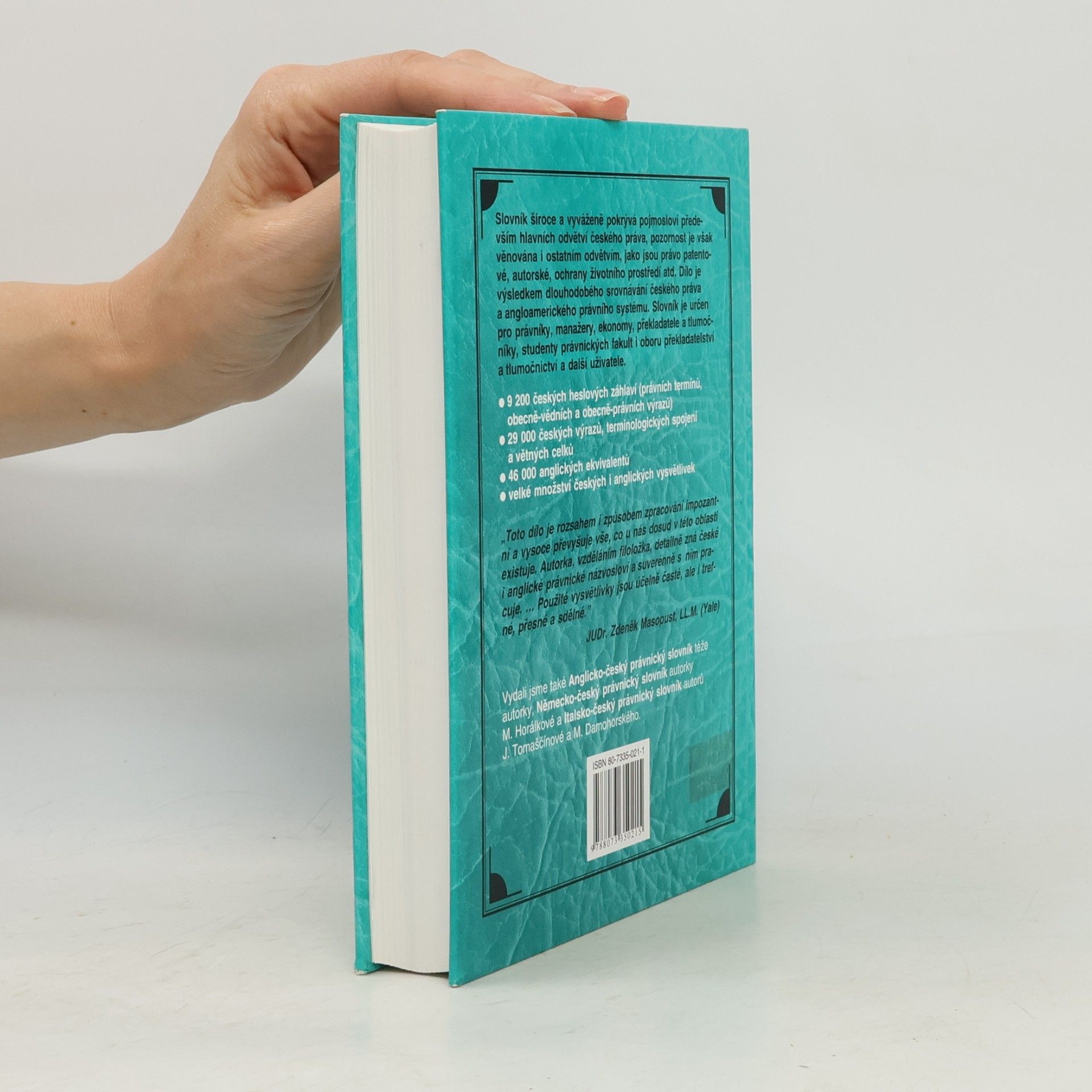 Marta Chromá Česko-anglický právnický slovník s vysvětlivkami. Czech-English Law Dictionary with Explanations