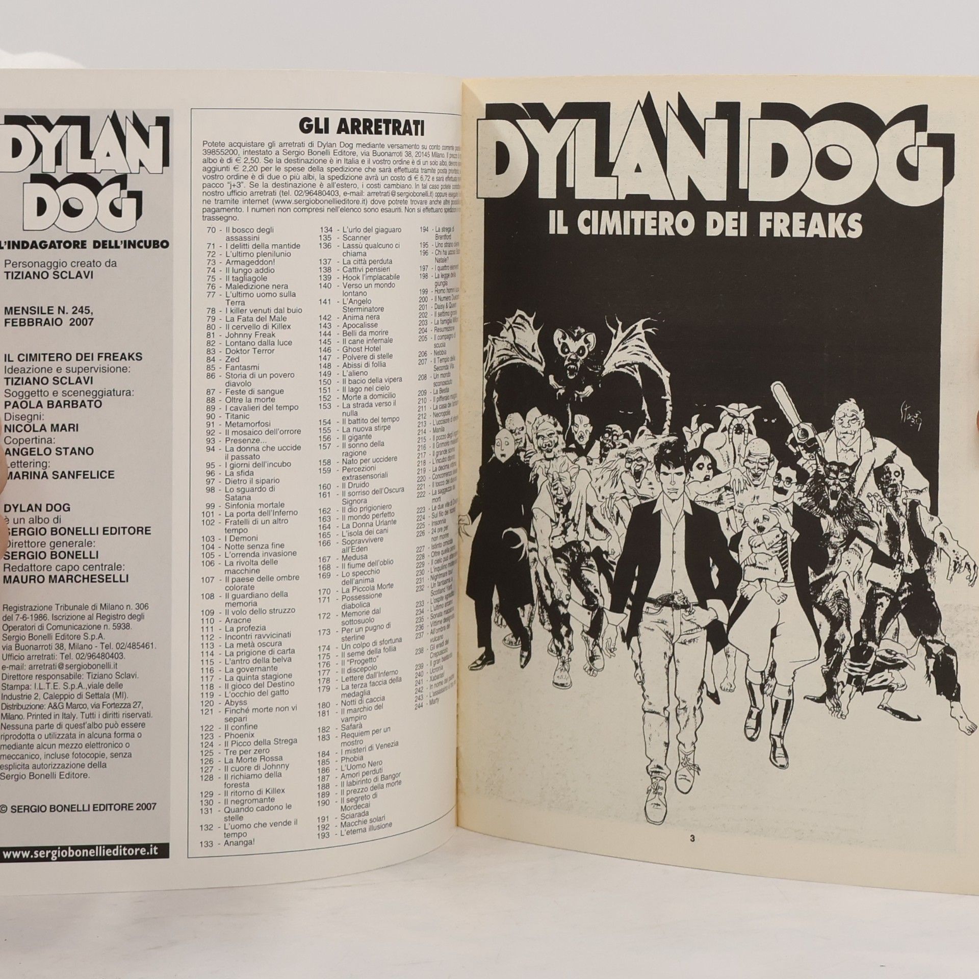 Tiziano Sclavi Dylan Dog 245
