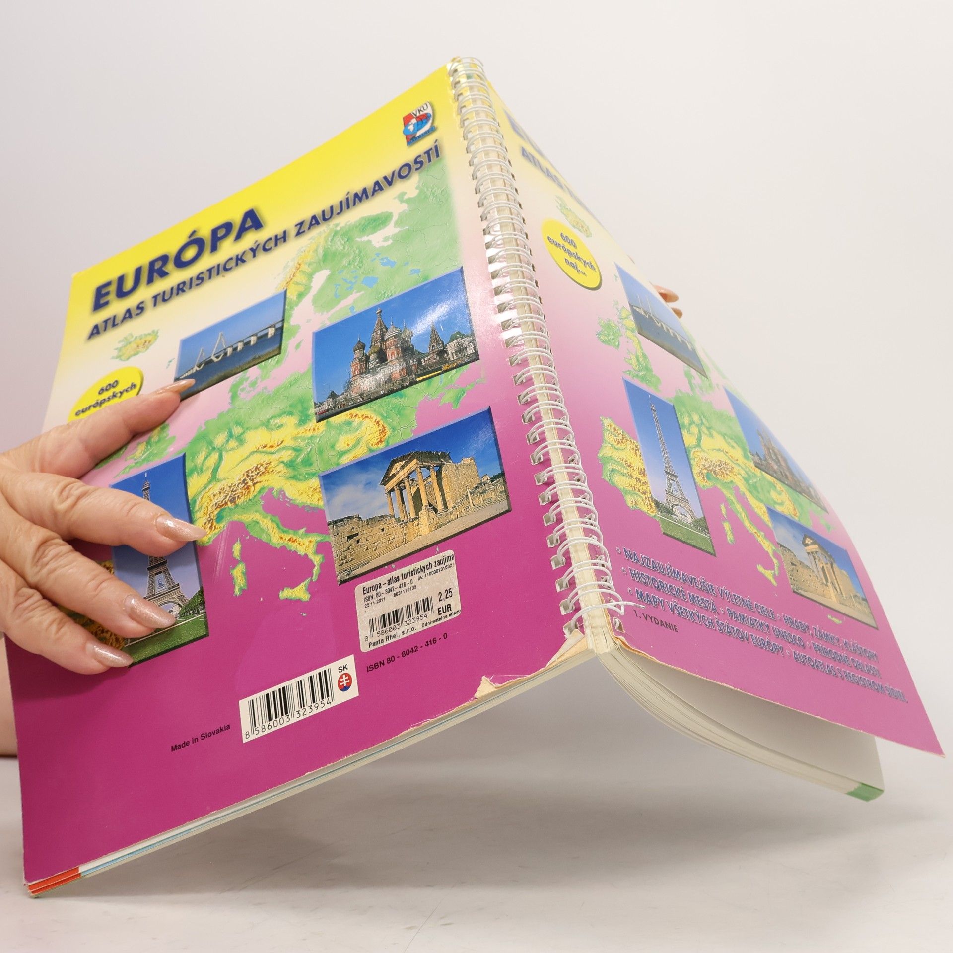 Various authors Európa atlas turistických zaujímavostí