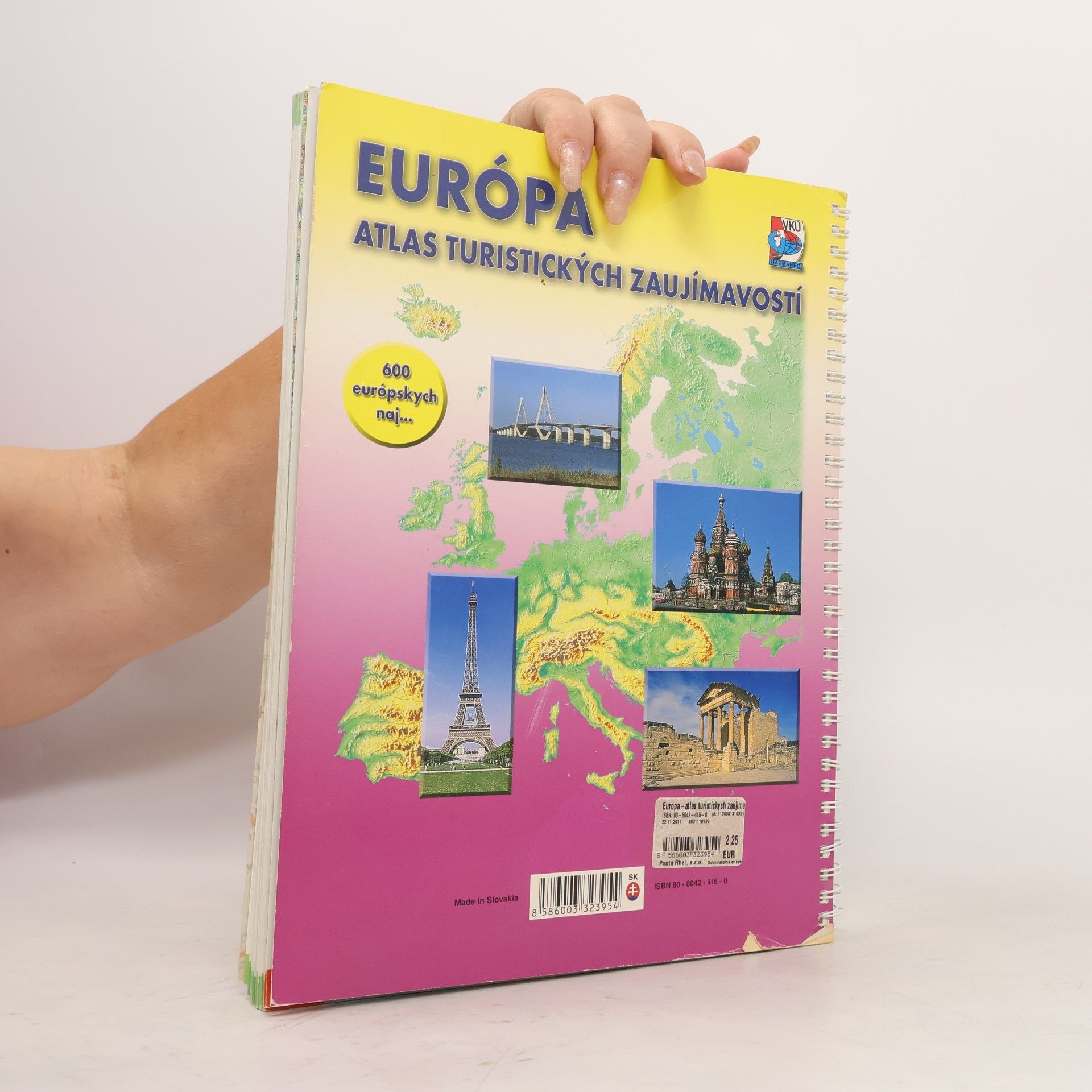 Various authors Európa atlas turistických zaujímavostí