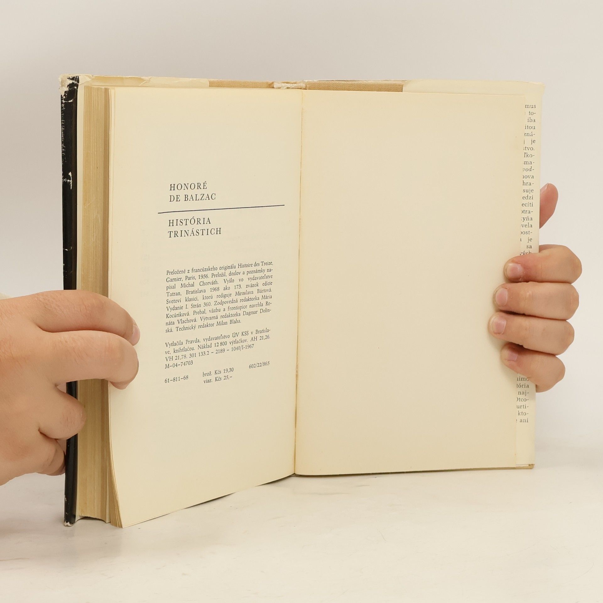 Honoré de Balzac História Trinástich