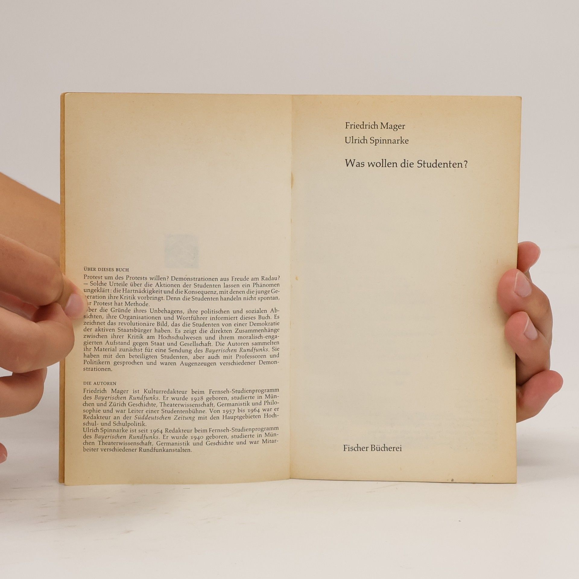 Friedrich Mager Was wollen die Studenten?