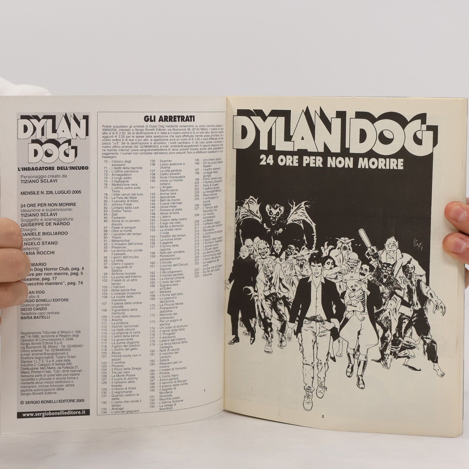 Autores varios Dylan Dog 226. 24 ore per non morire