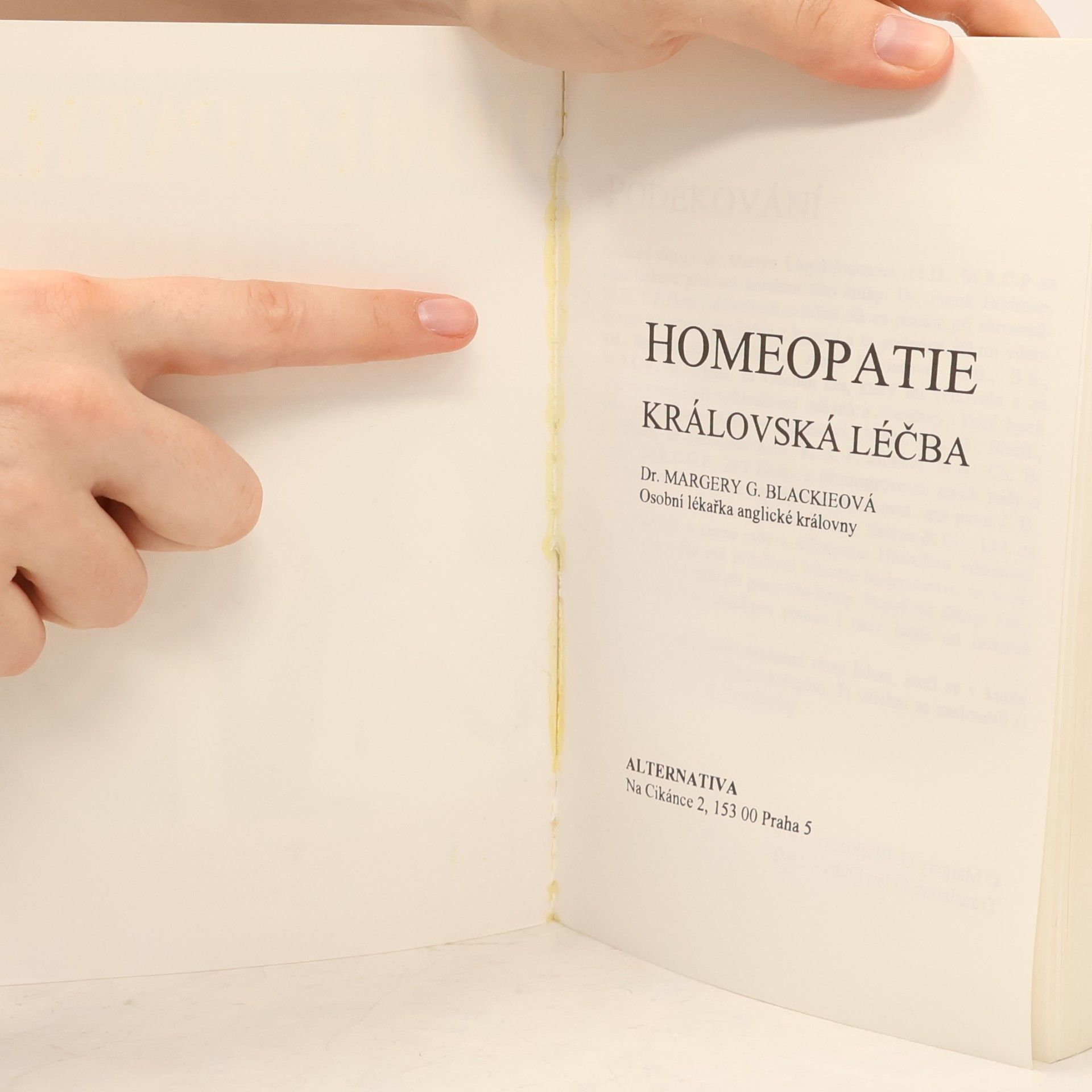 Margery G. Blackie Homeopatie-královská léčba