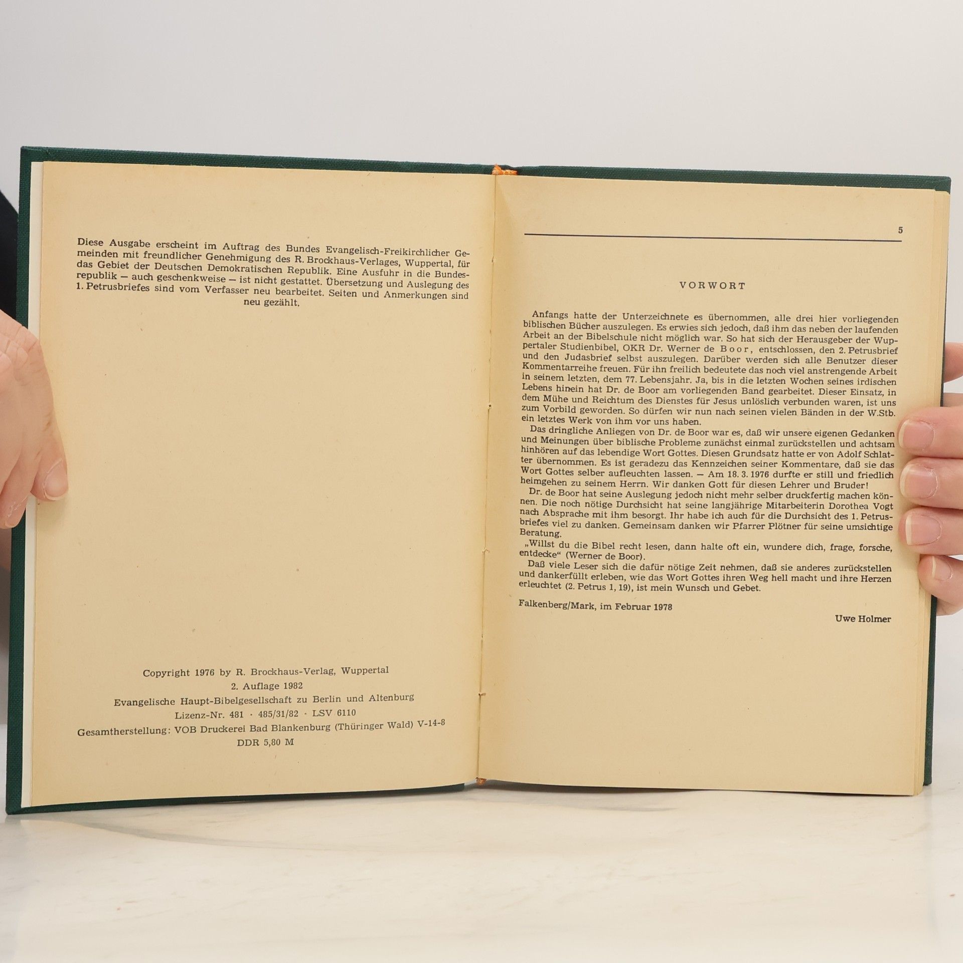 Werner de Boor Die Briefe des Petrus und Judas