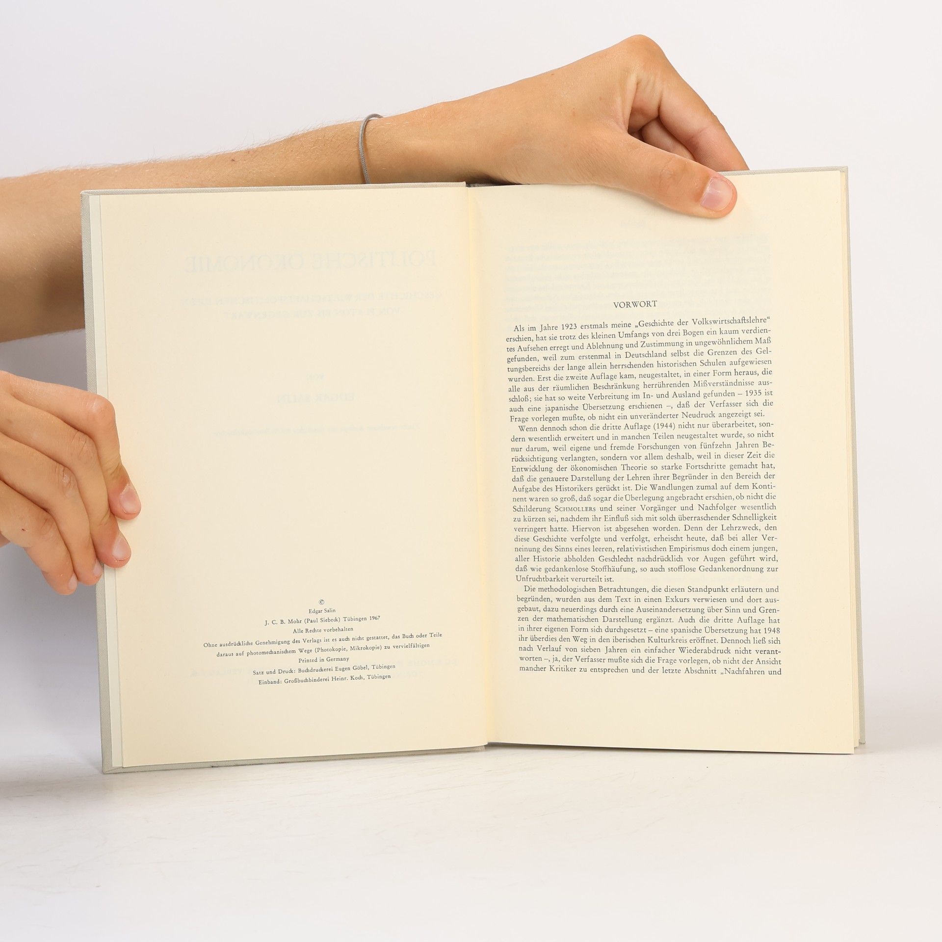 Edgar Salin Politische Ökonomie