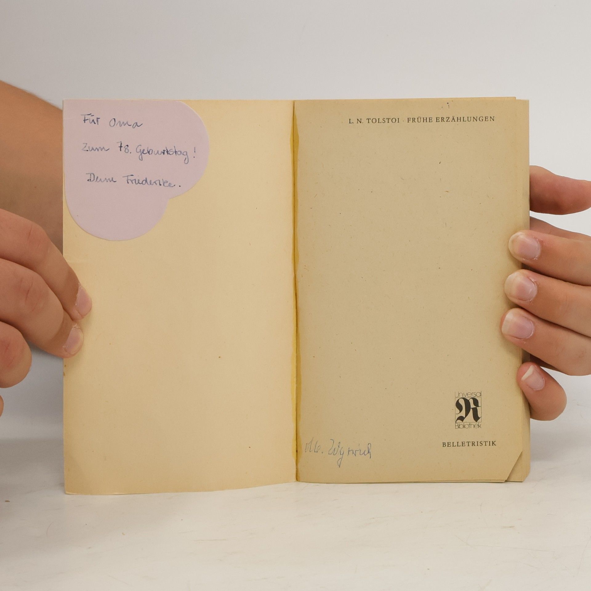 Lew Nikolajewitsch Tolstoi Frühe Erzählungen