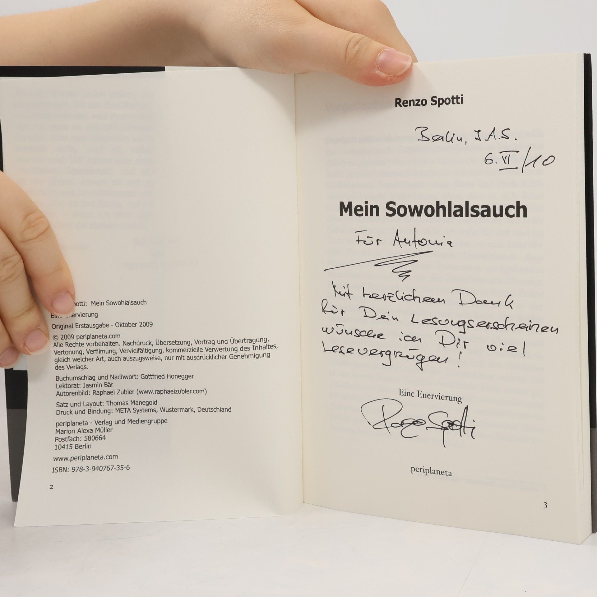 Renzo Spotti Mein Sowohlalsauch. Eine Enervierung