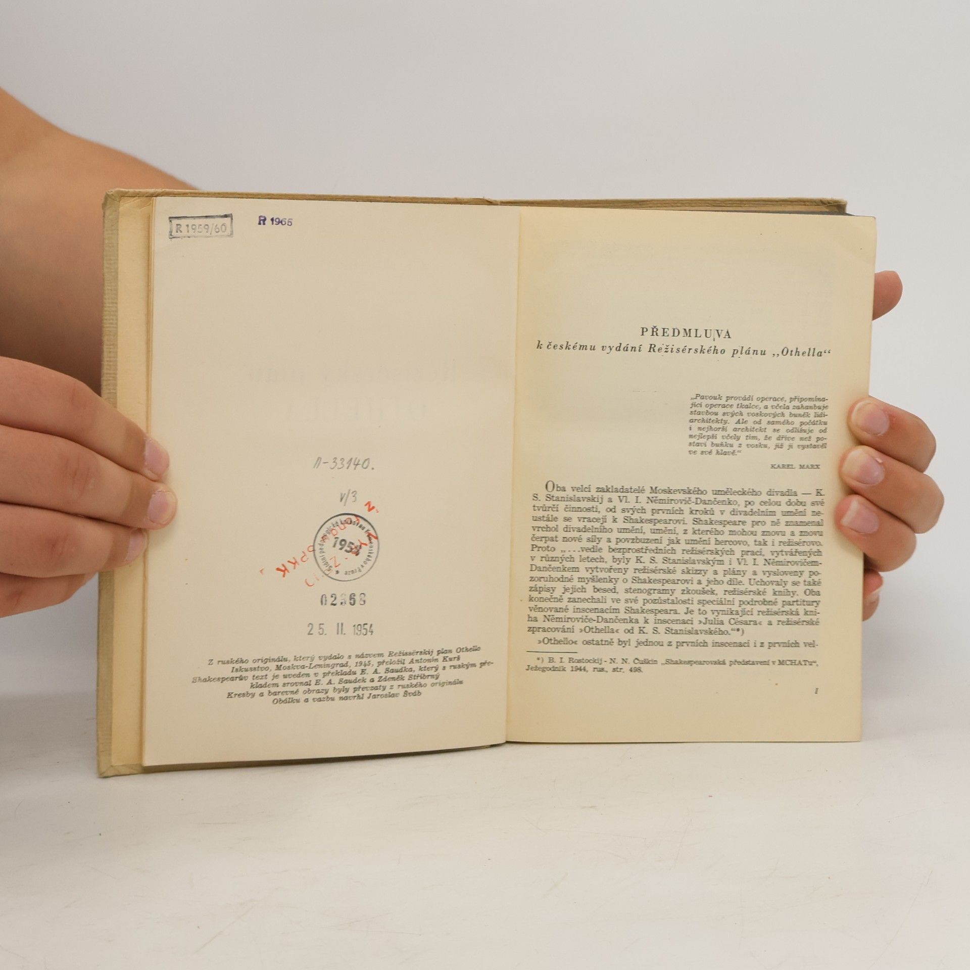 K. S. Stanislavskij Režisérský plán Othella