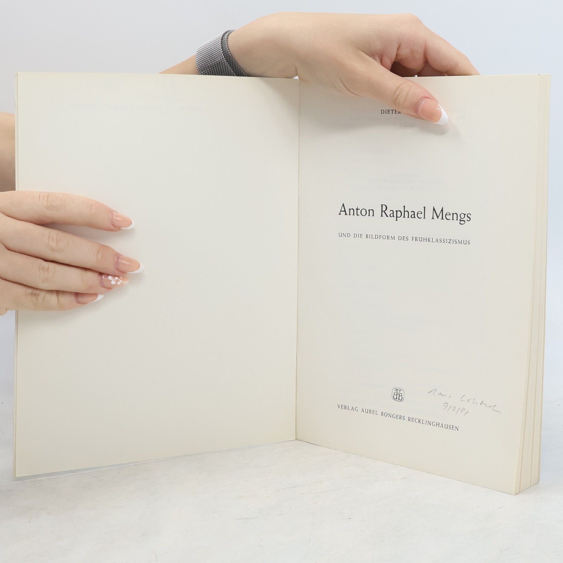 Dieter Honisch Anton Raphael Mengs und die Bildform des Frühklassizismus