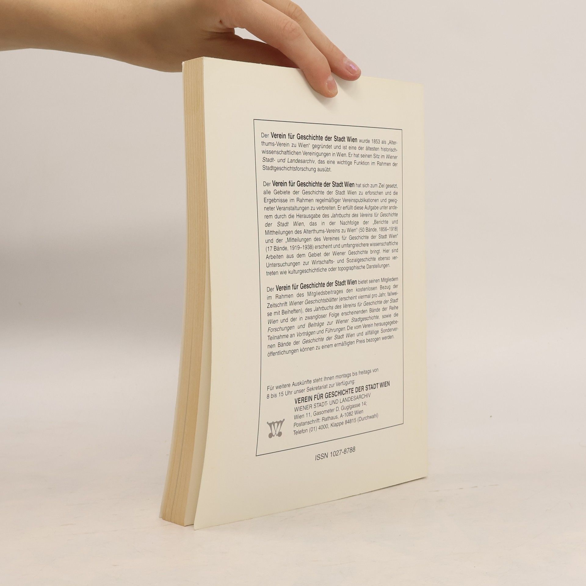 Collectif d'auteurs Wiener Geschichte. Jahrbuch des vereins für Geschichte der Stadt Wien. Band 59